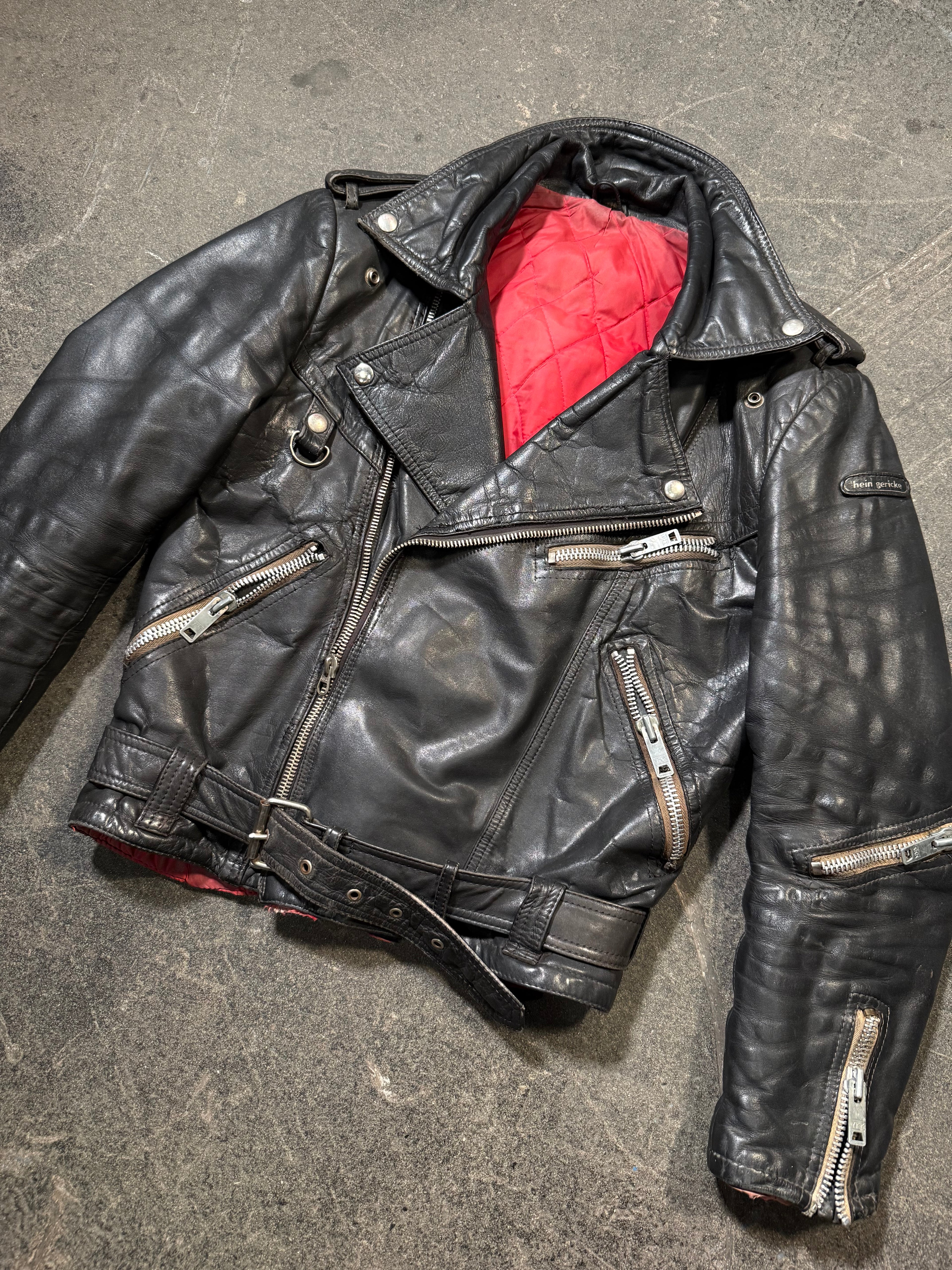 Vintage Hein Gericke Biker Lederjacke 80er | Vintage Hein Gericke Biker Leather Jacket 80's | M