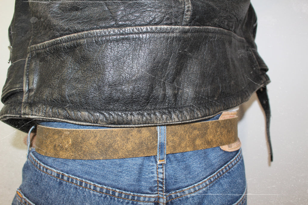vintage leather belt | handmade