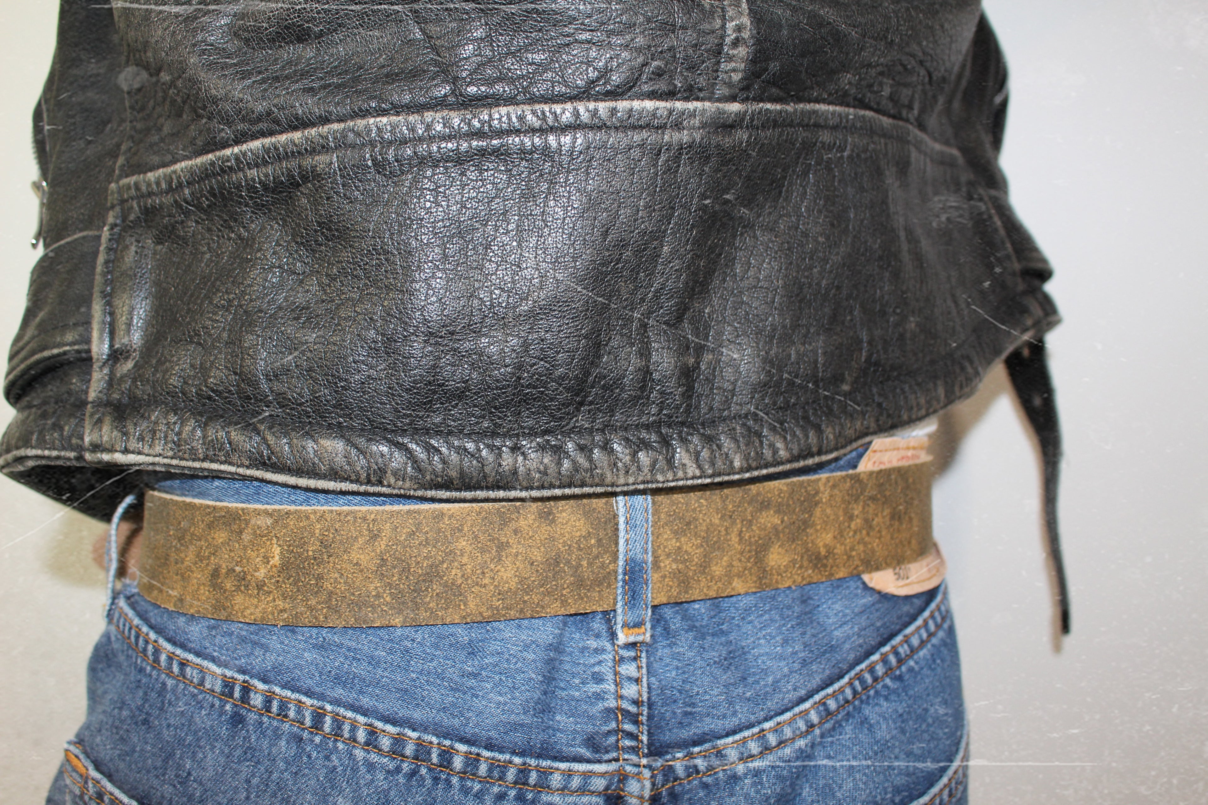vintage leather belt | handmade