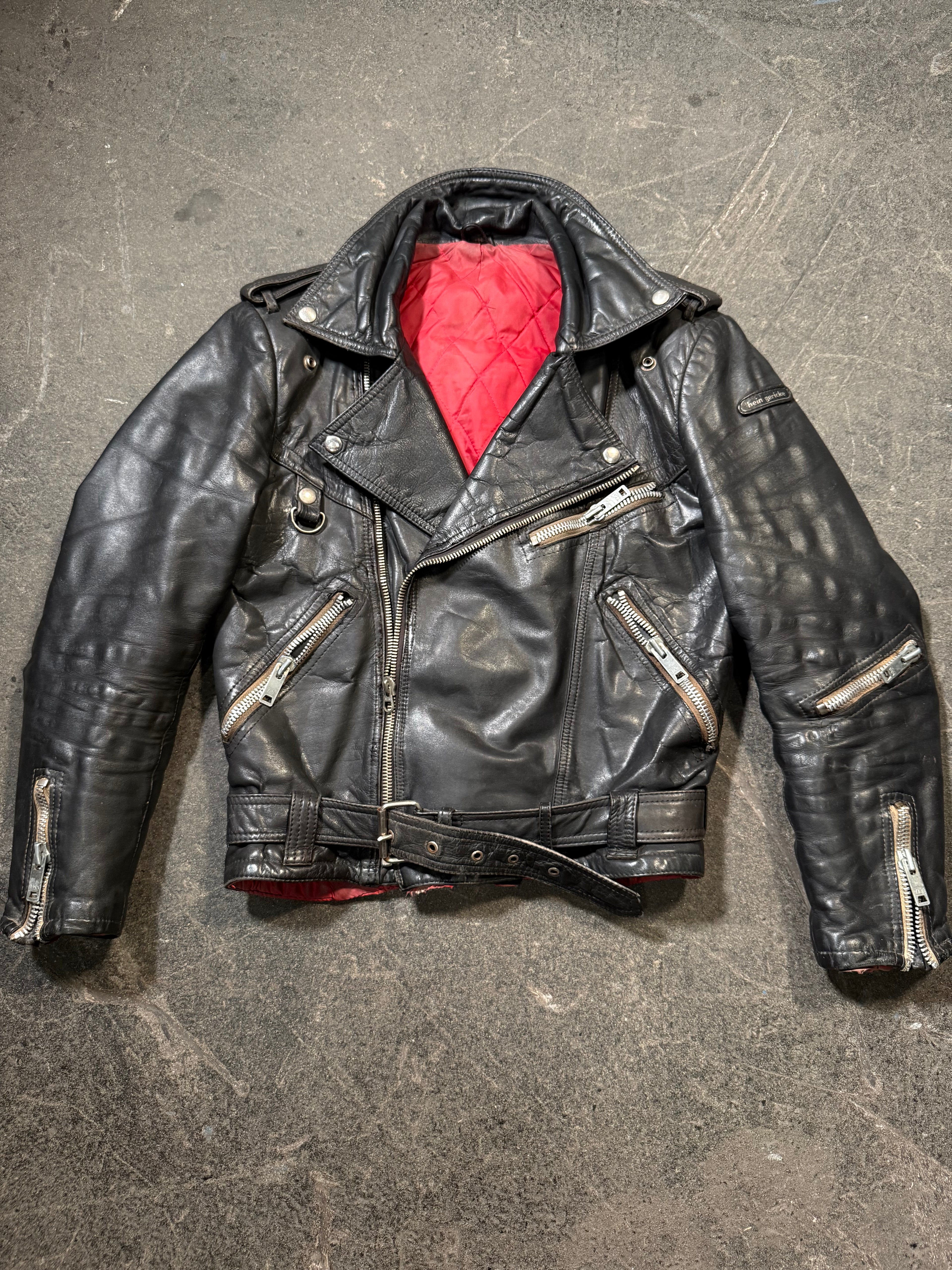 Vintage Hein Gericke Biker Lederjacke 80er | Vintage Hein Gericke Biker Leather Jacket 80's | M