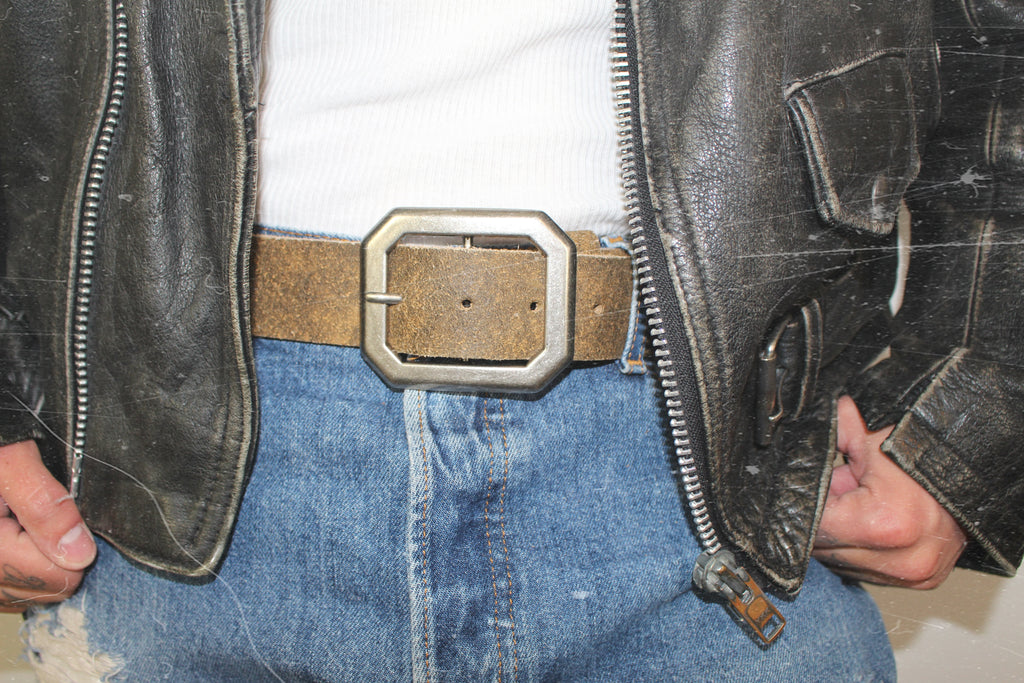 vintage leather belt | handmade