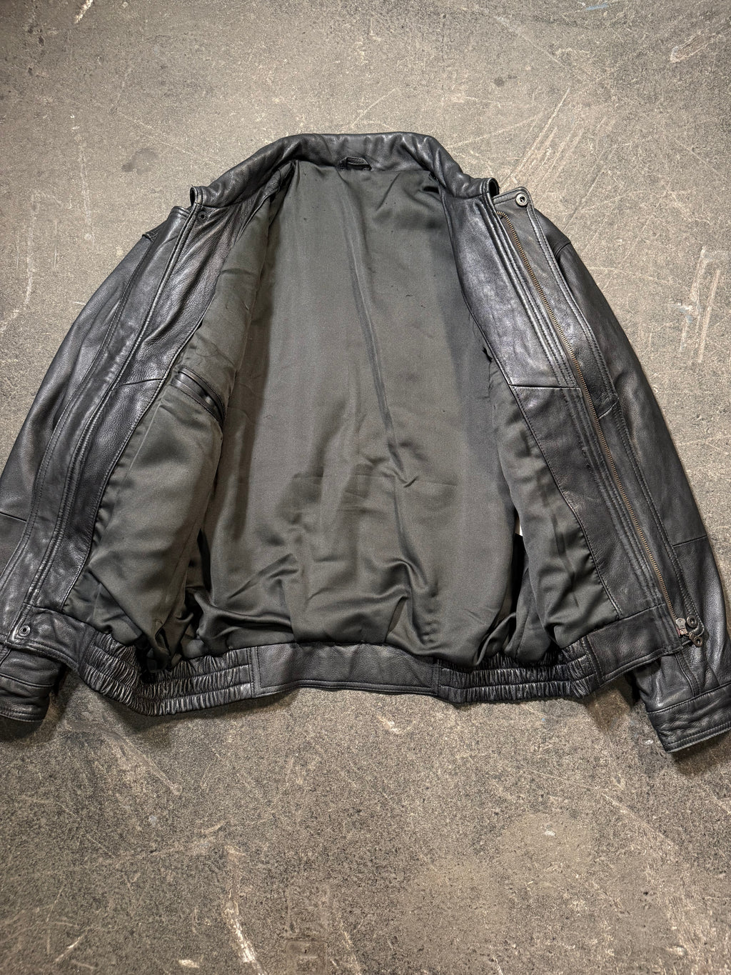 Vintage Lederjacke 80er l Vintage Leather Jacket Aviator 80's | L