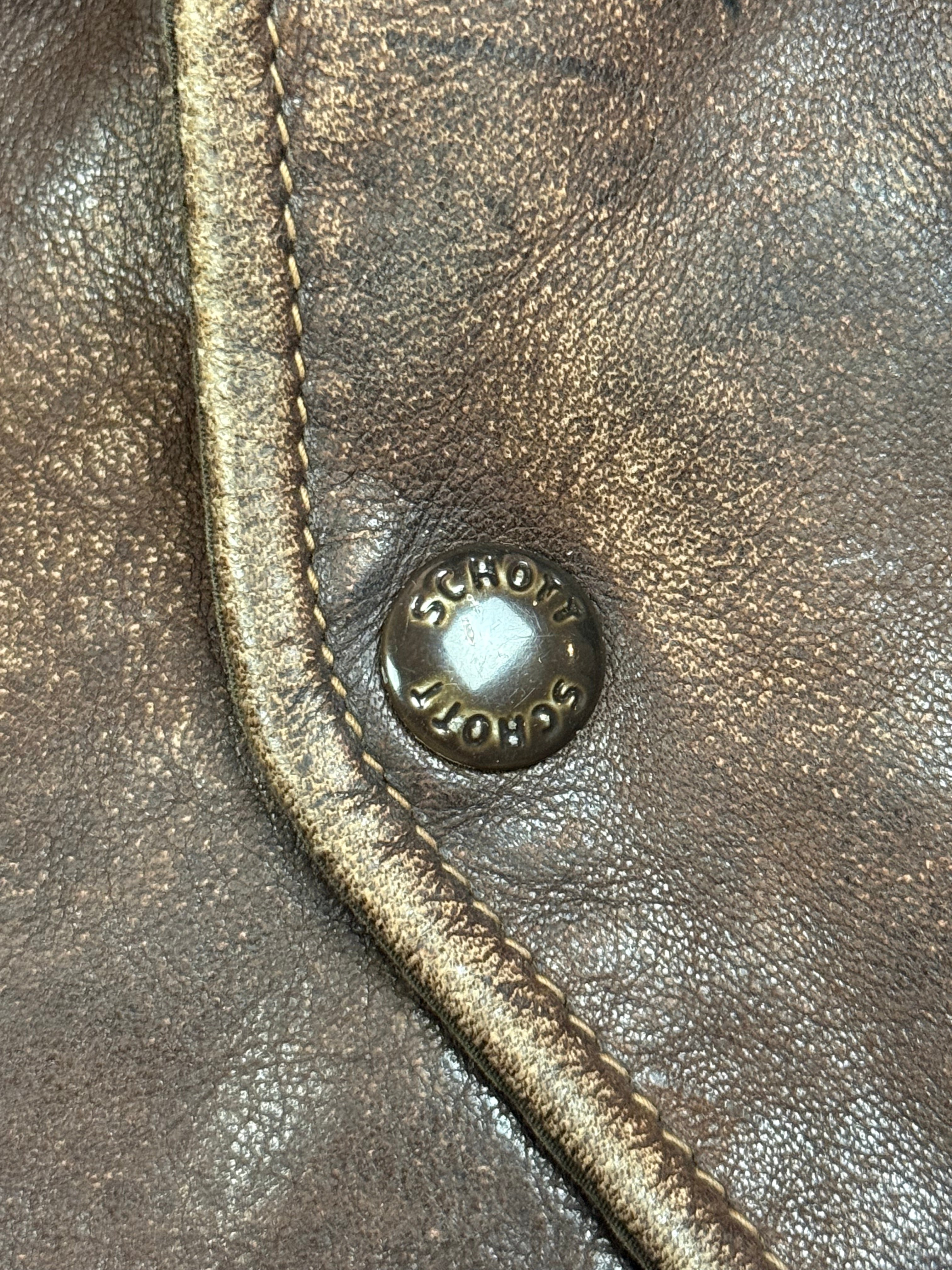 Vintage Schott A-2 Leather Jacket / US Air Force Aviator 70's 80's | M