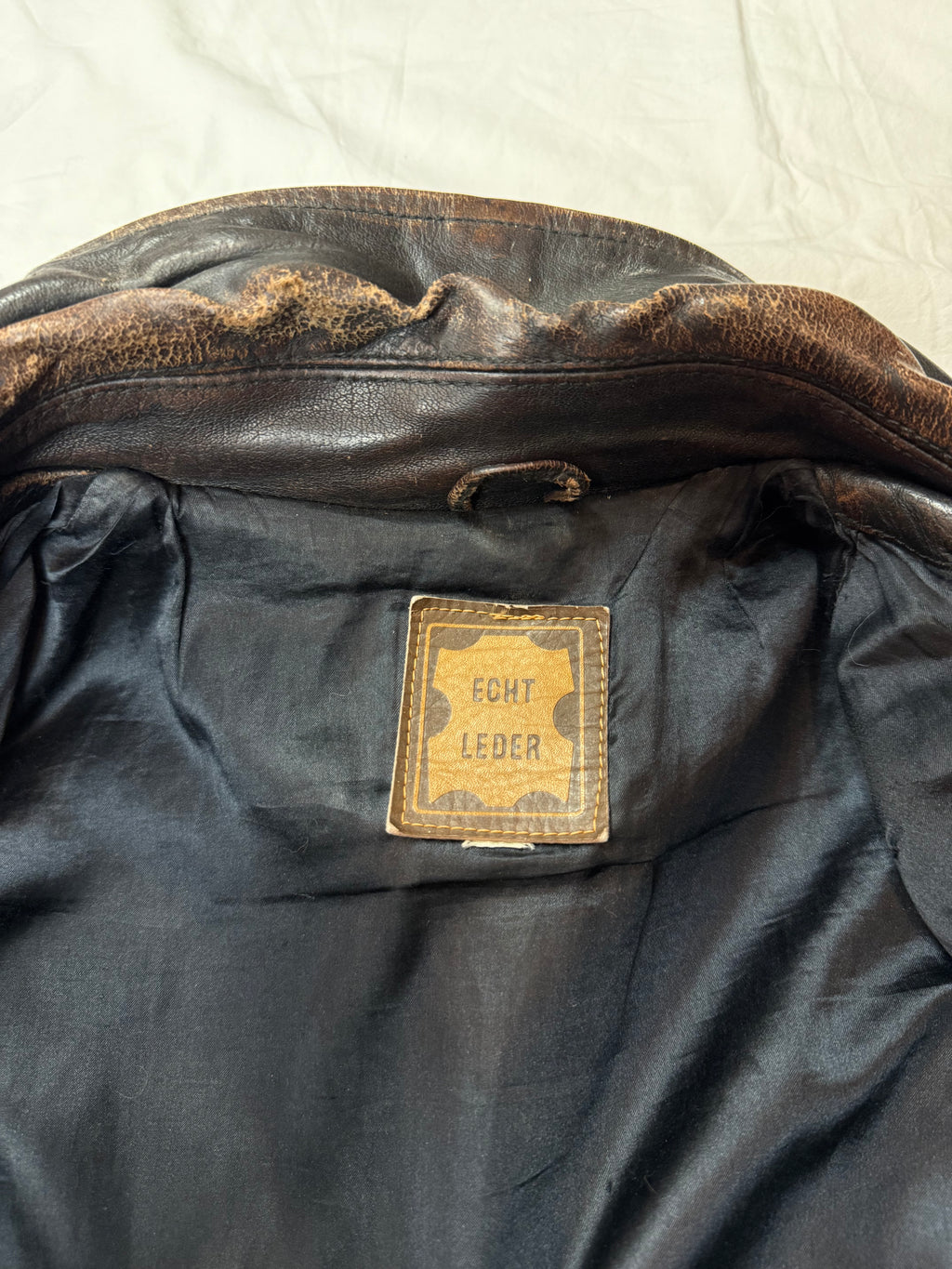 Vintage Biker Leather Jacket / used look / archive / 70's/80's | M