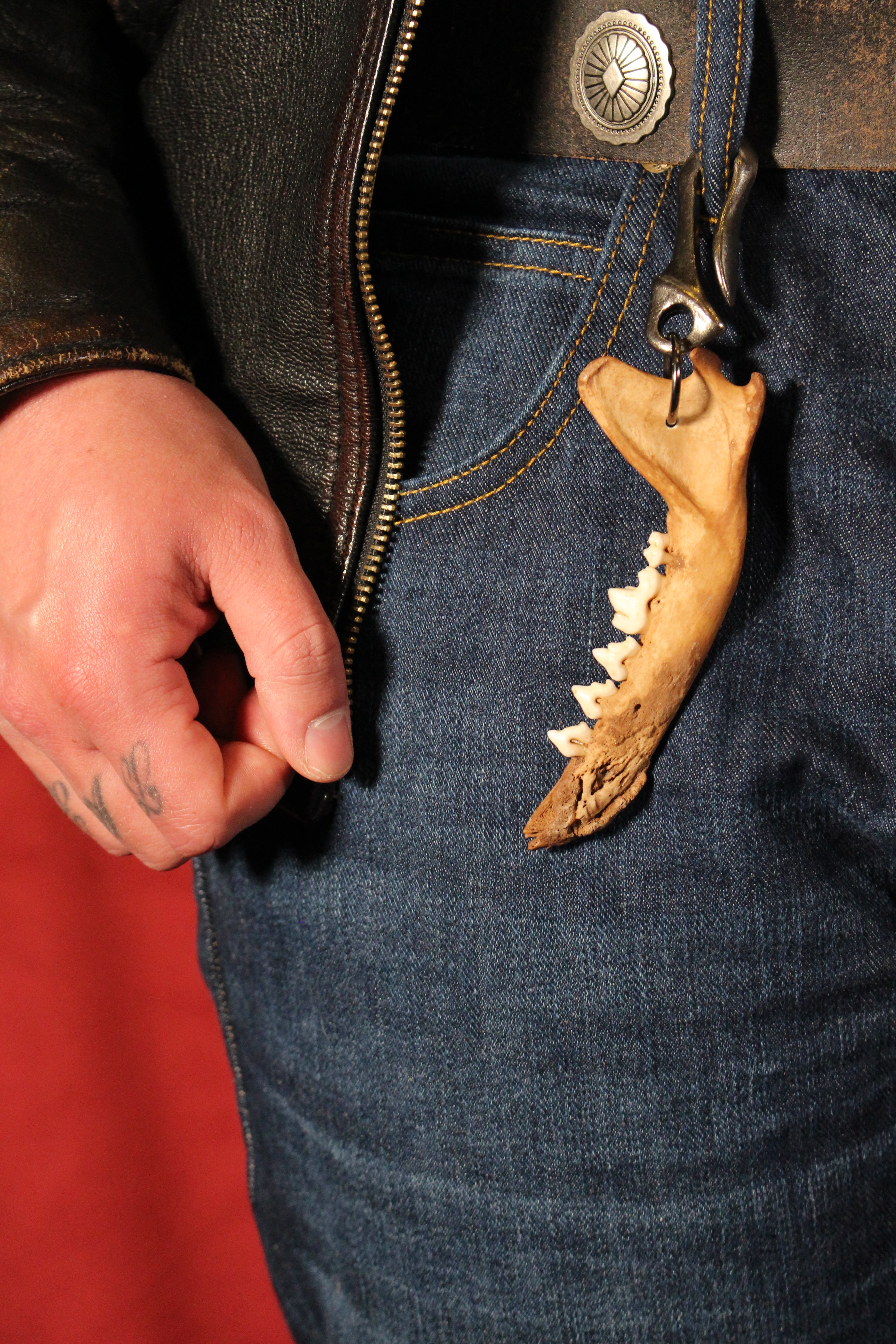 handmade fox jaw pendant | fuchs gebiss anhänger