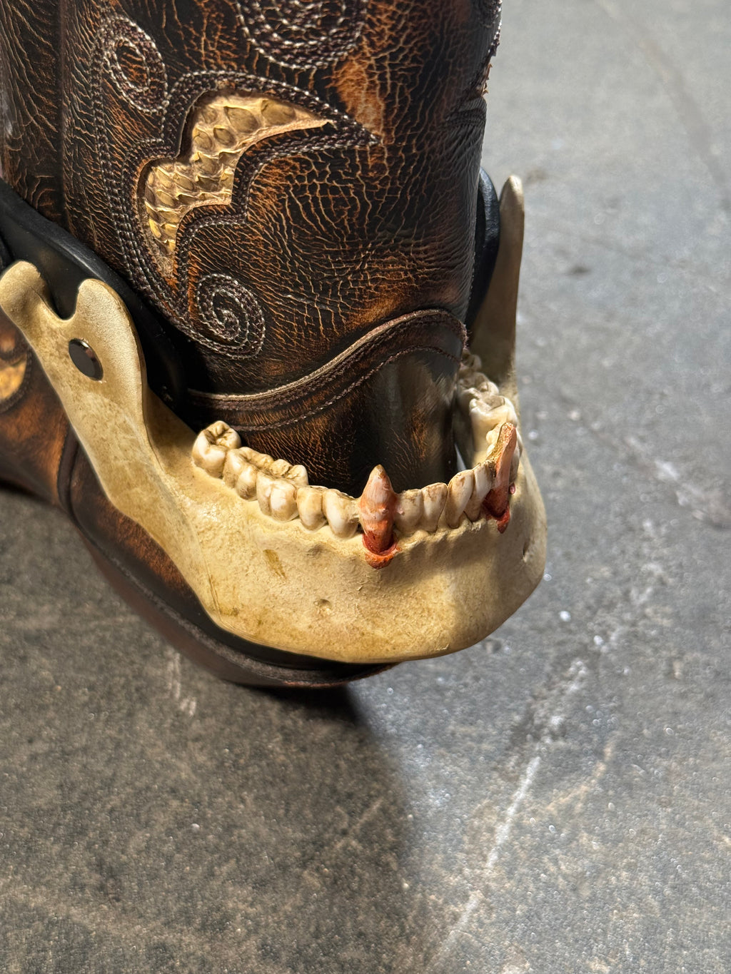 handmade vampire jaw spur set