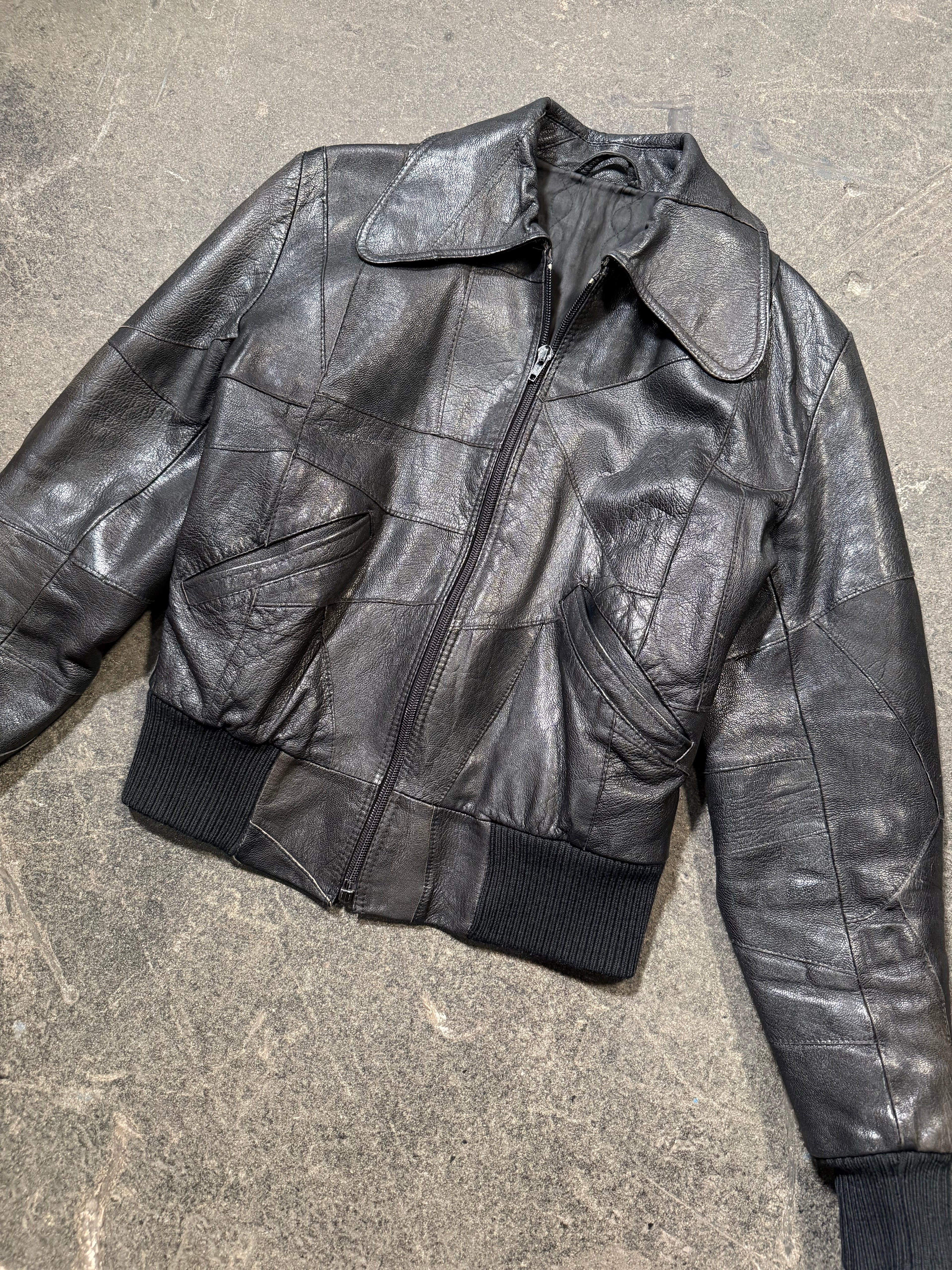 Vintage Lederjacke 70er | Vintage Leather Jacket 70's | M