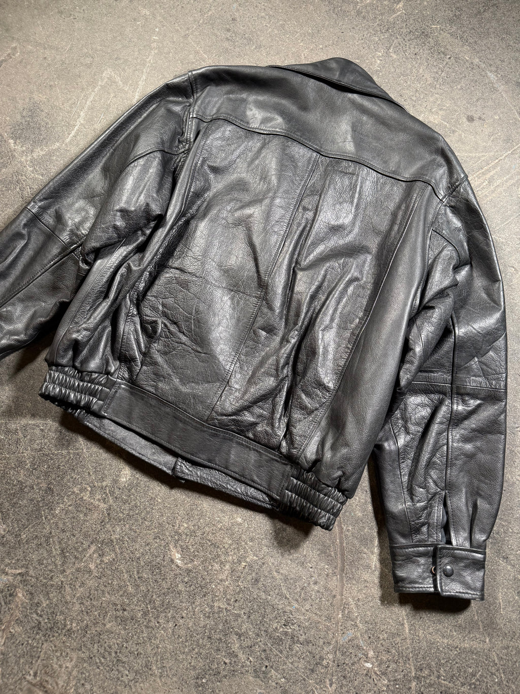 Vintage Leather Jacket | Vintage Leather Jacket Aviator | cropped fit | 80's / 90's | M