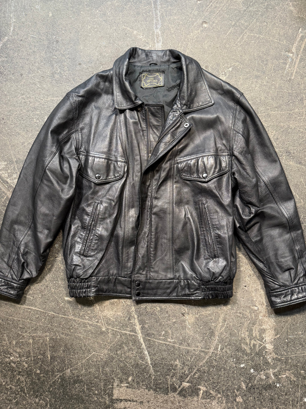 Vintage Aviator Lederjacke 80er | Vintage Leather Jacket 80's | L