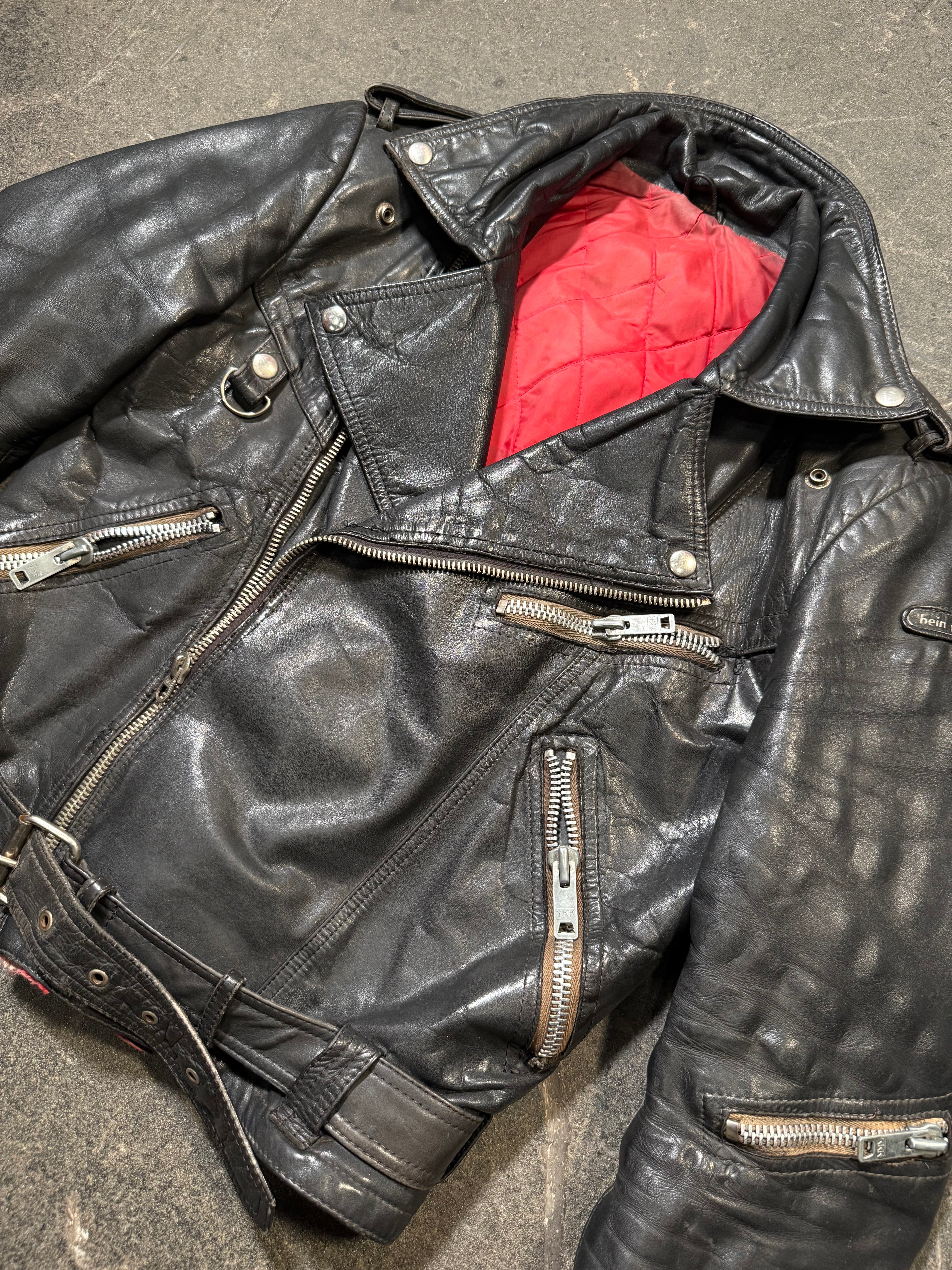 Vintage Hein Gericke Biker Lederjacke 80er | Vintage Hein Gericke Biker Leather Jacket 80's | M