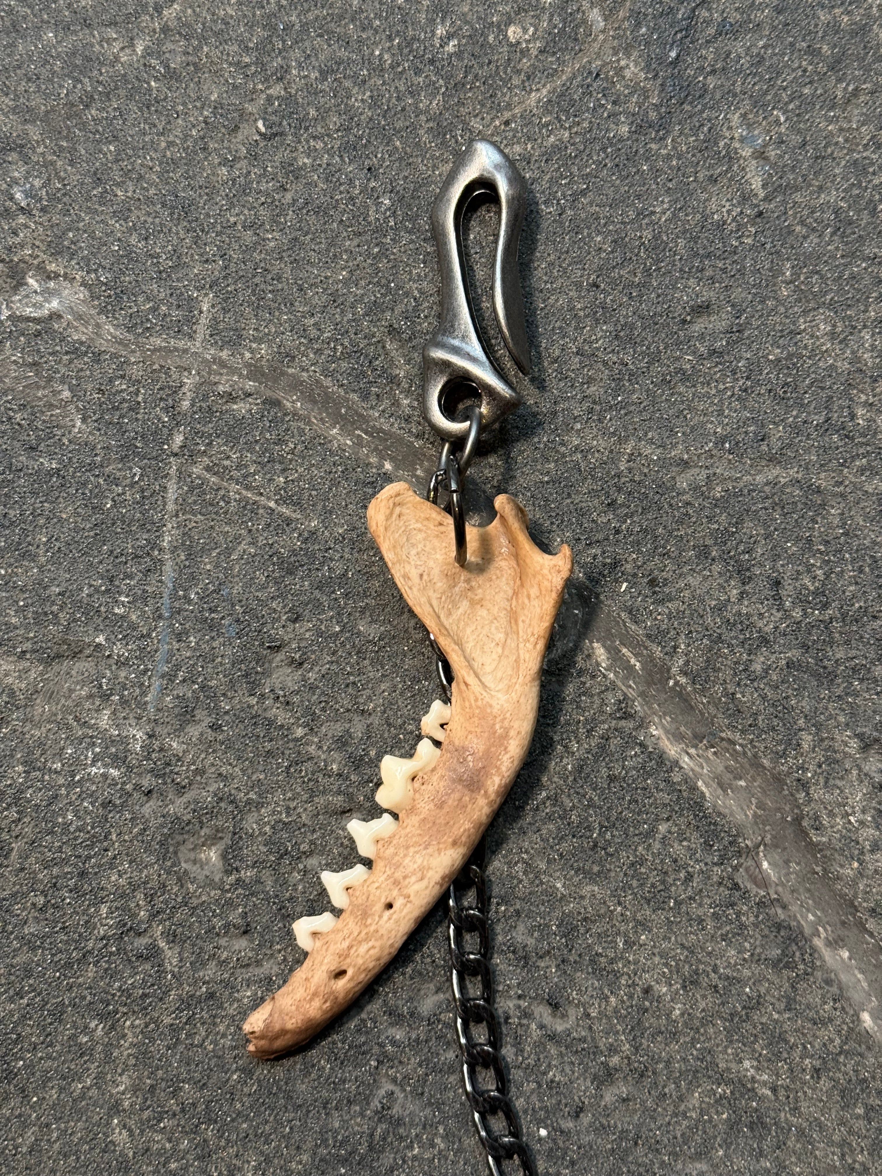 handmade fox jaw wallet chain | fuchs gebiss hosenkette