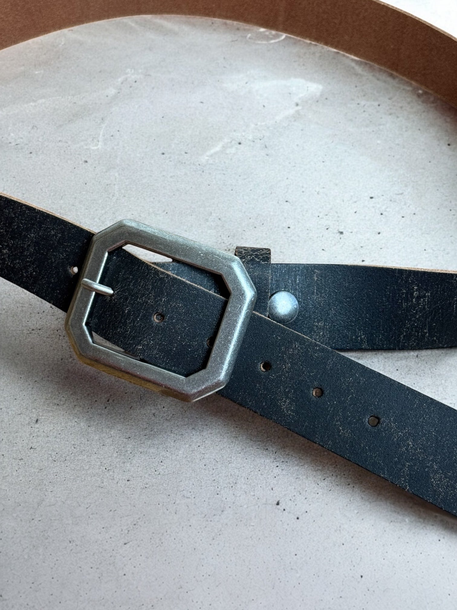 vintage leather belt | handmade