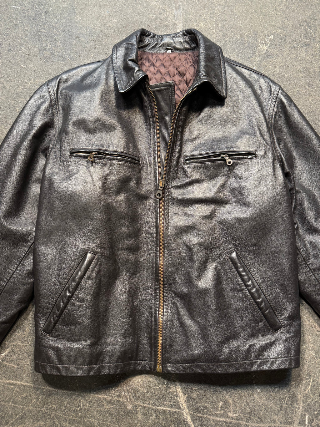 Vintage Lederjacke 90er | Vintage Leather Jacket 90's | M