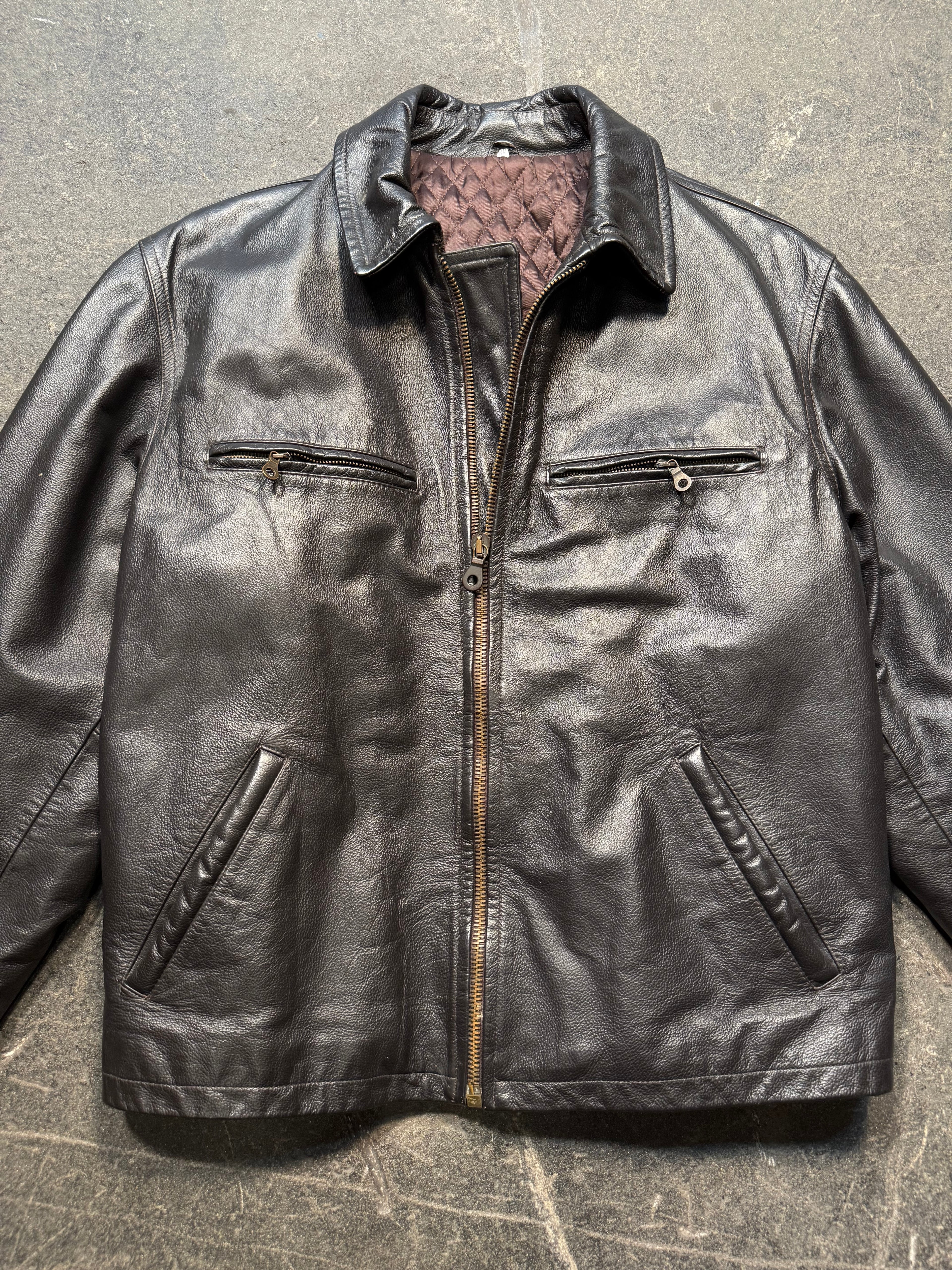 Vintage Lederjacke 90er | Vintage Leather Jacket 90's | M
