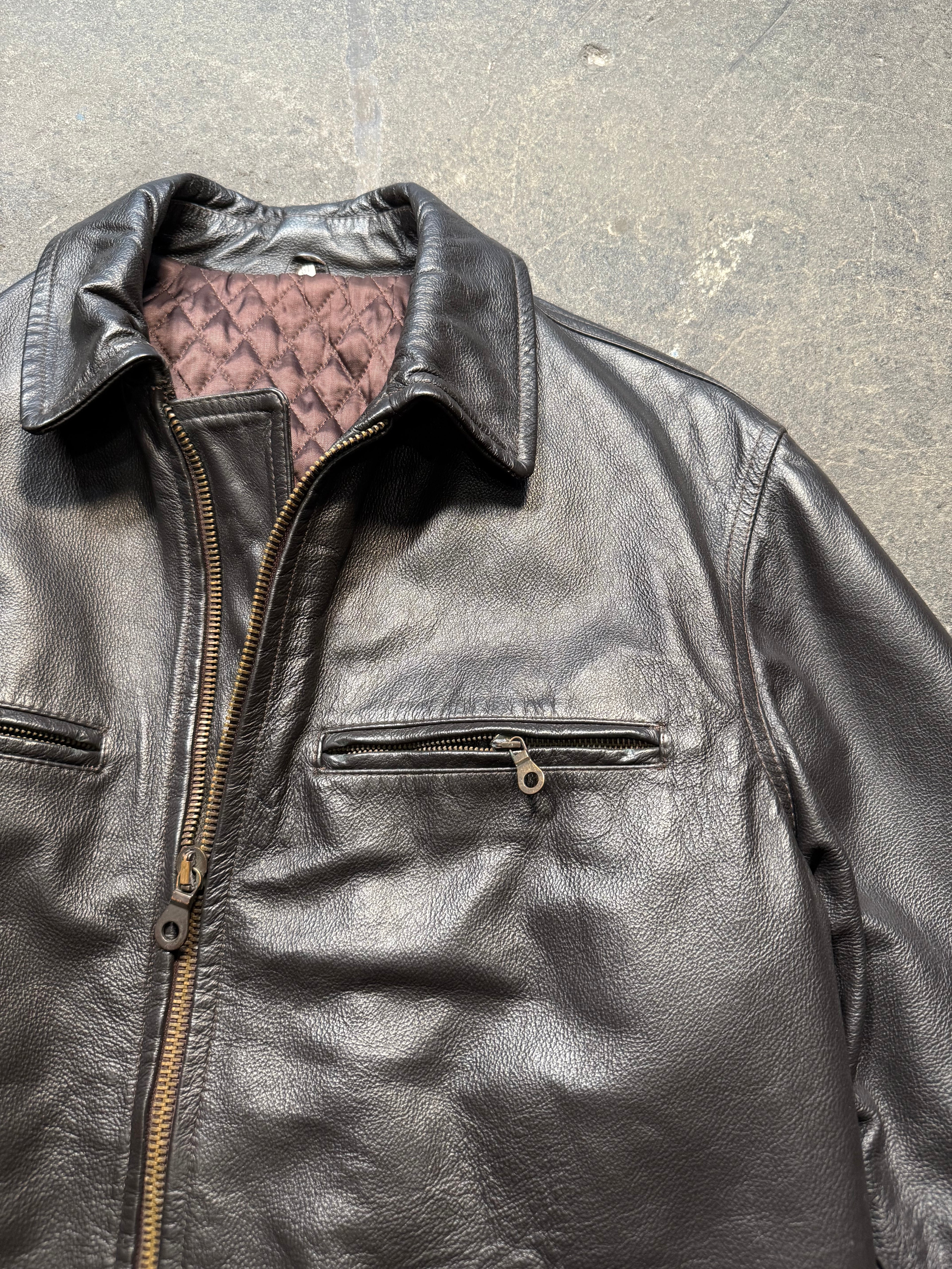 Vintage Lederjacke 90er | Vintage Leather Jacket 90's | M