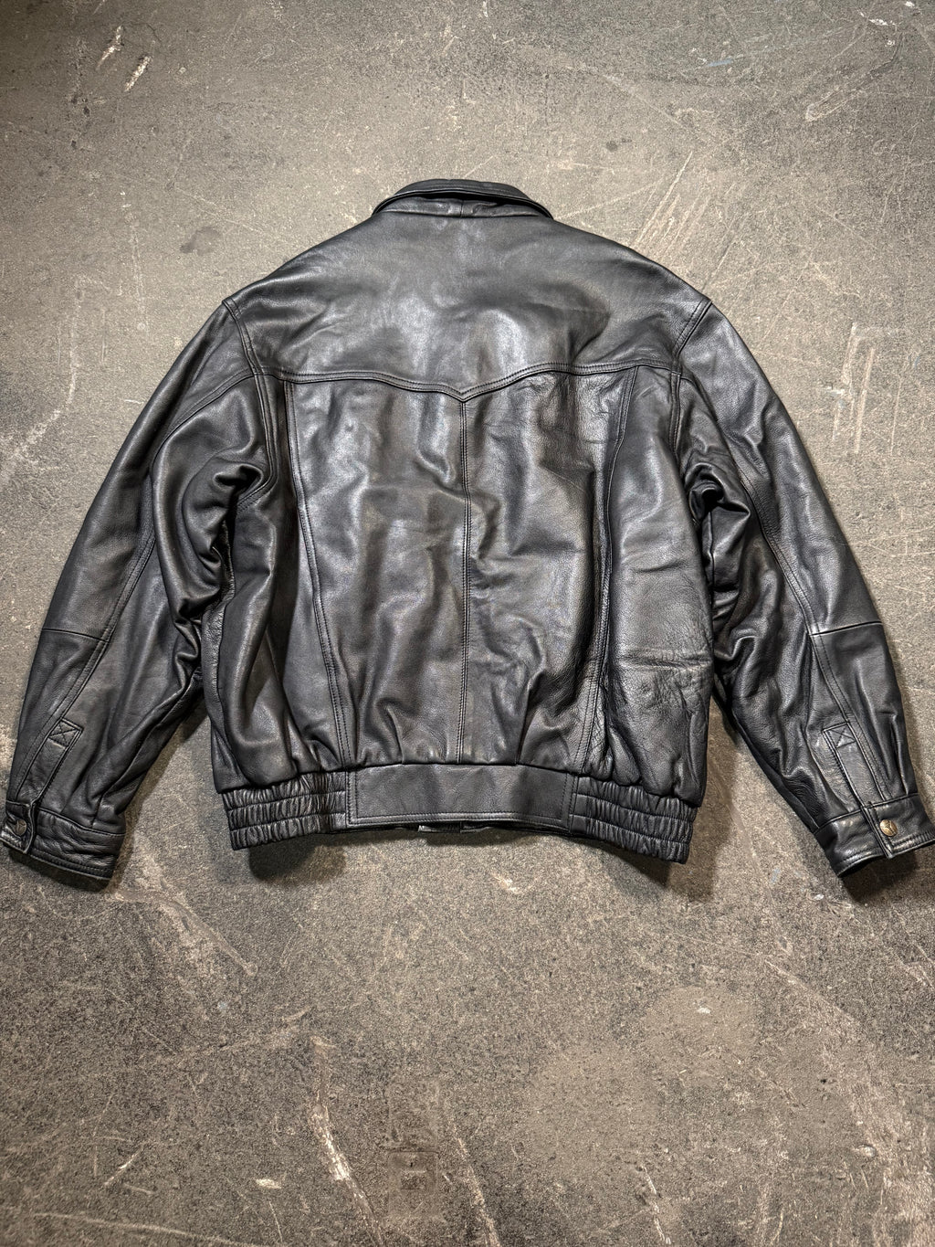 Vintage Lederjacke 80er l Vintage Leather Jacket Aviator 80's | L