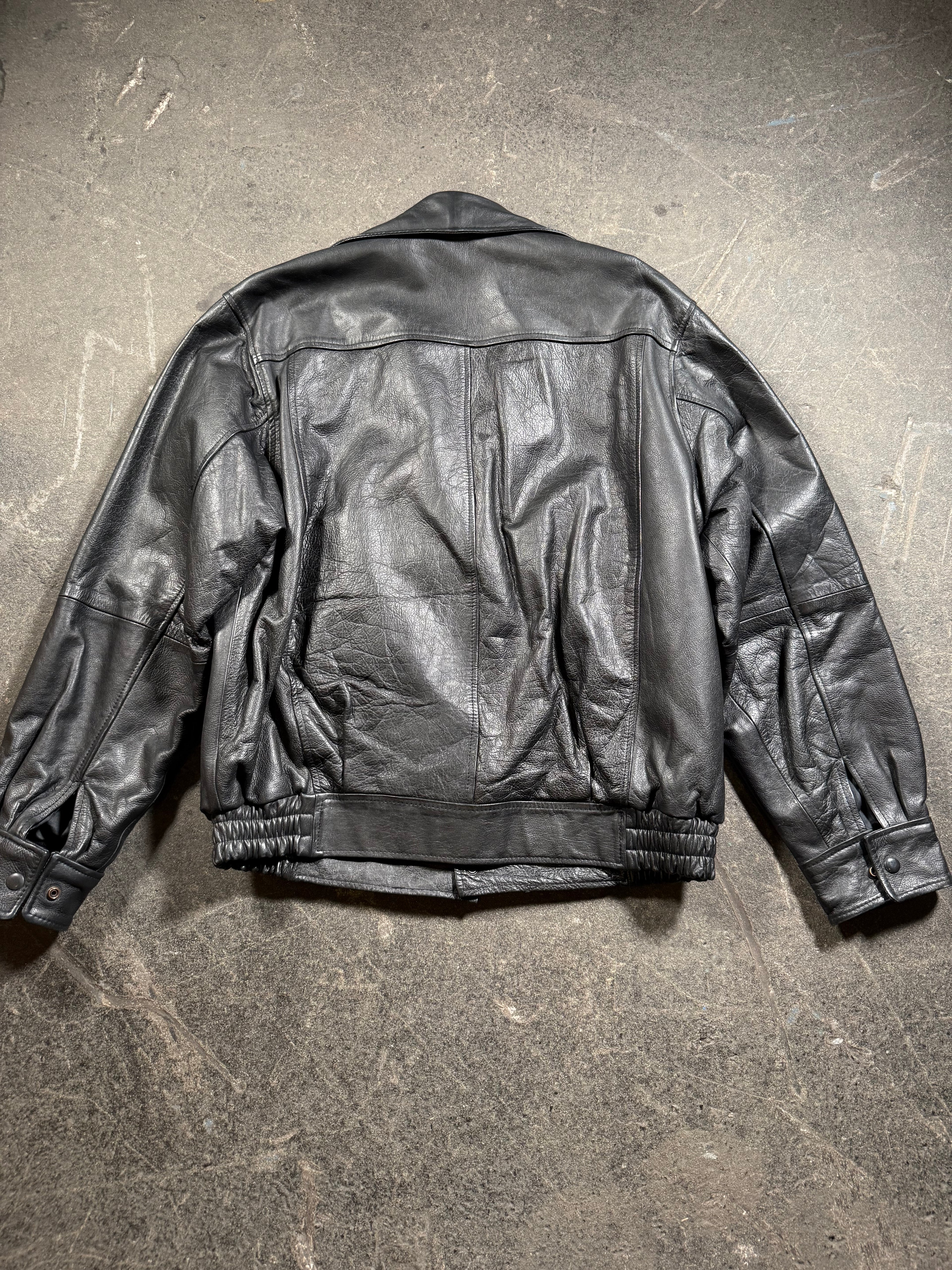 Vintage Leather Jacket | Vintage Leather Jacket Aviator | cropped fit | 80's / 90's | M