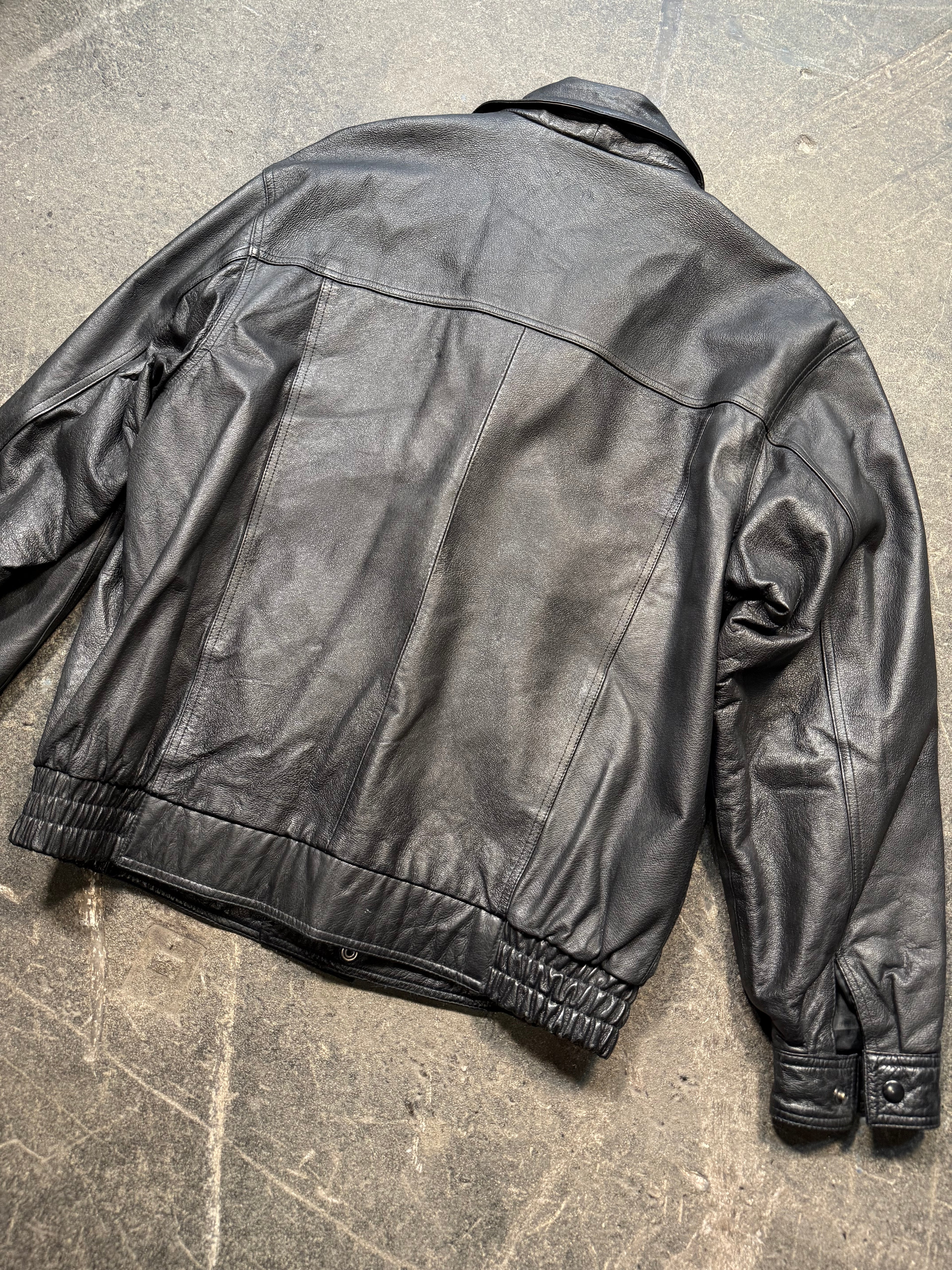 Vintage Aviator Lederjacke 80er | Vintage Leather Jacket 80's | L