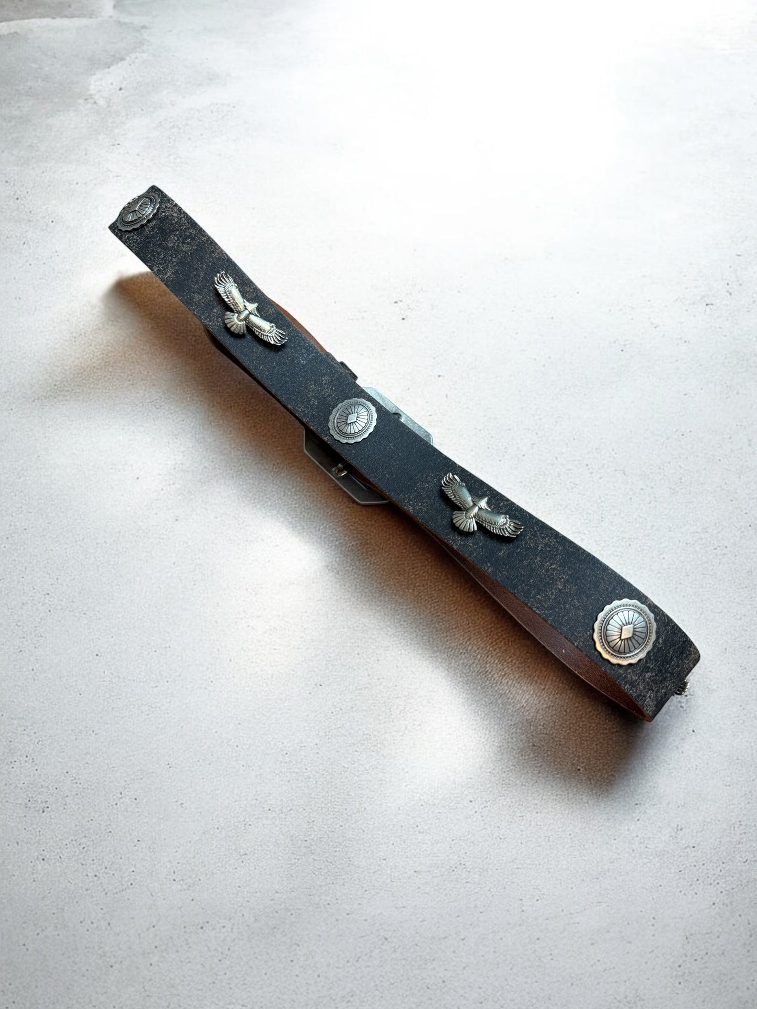 eagle concho leather belt | handmade | vintage look