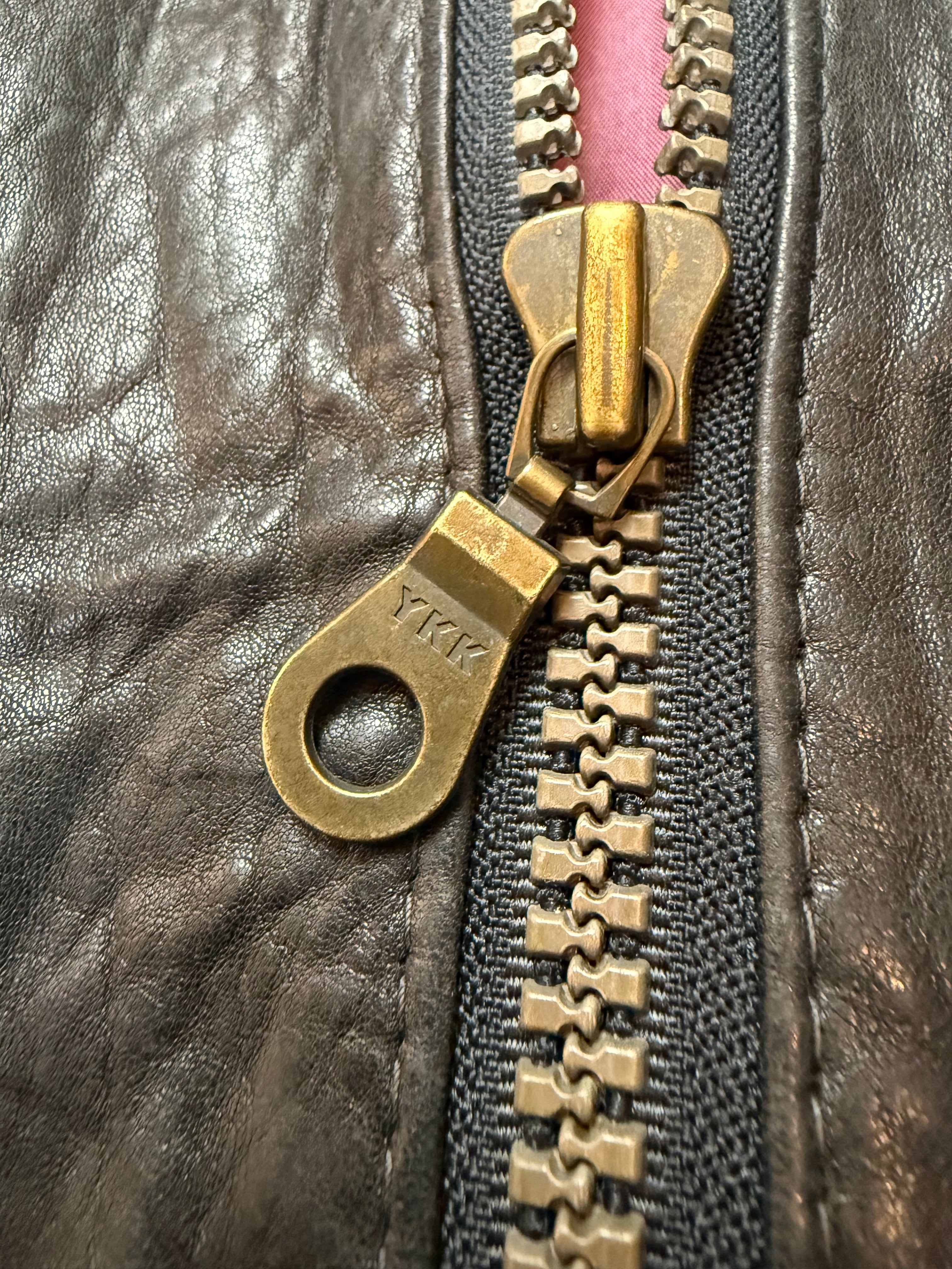 Vintage Leather Jacket Aviator / cropped fit
Bomberjacke / Leather Jacket / 80's / 90's | XL