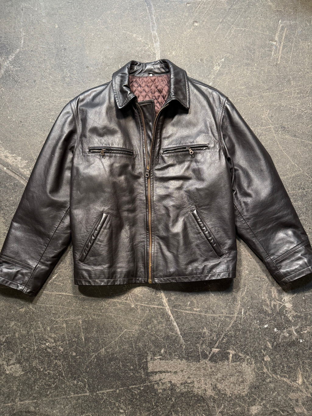 Vintage Lederjacke 90er | Vintage Leather Jacket 90's | M