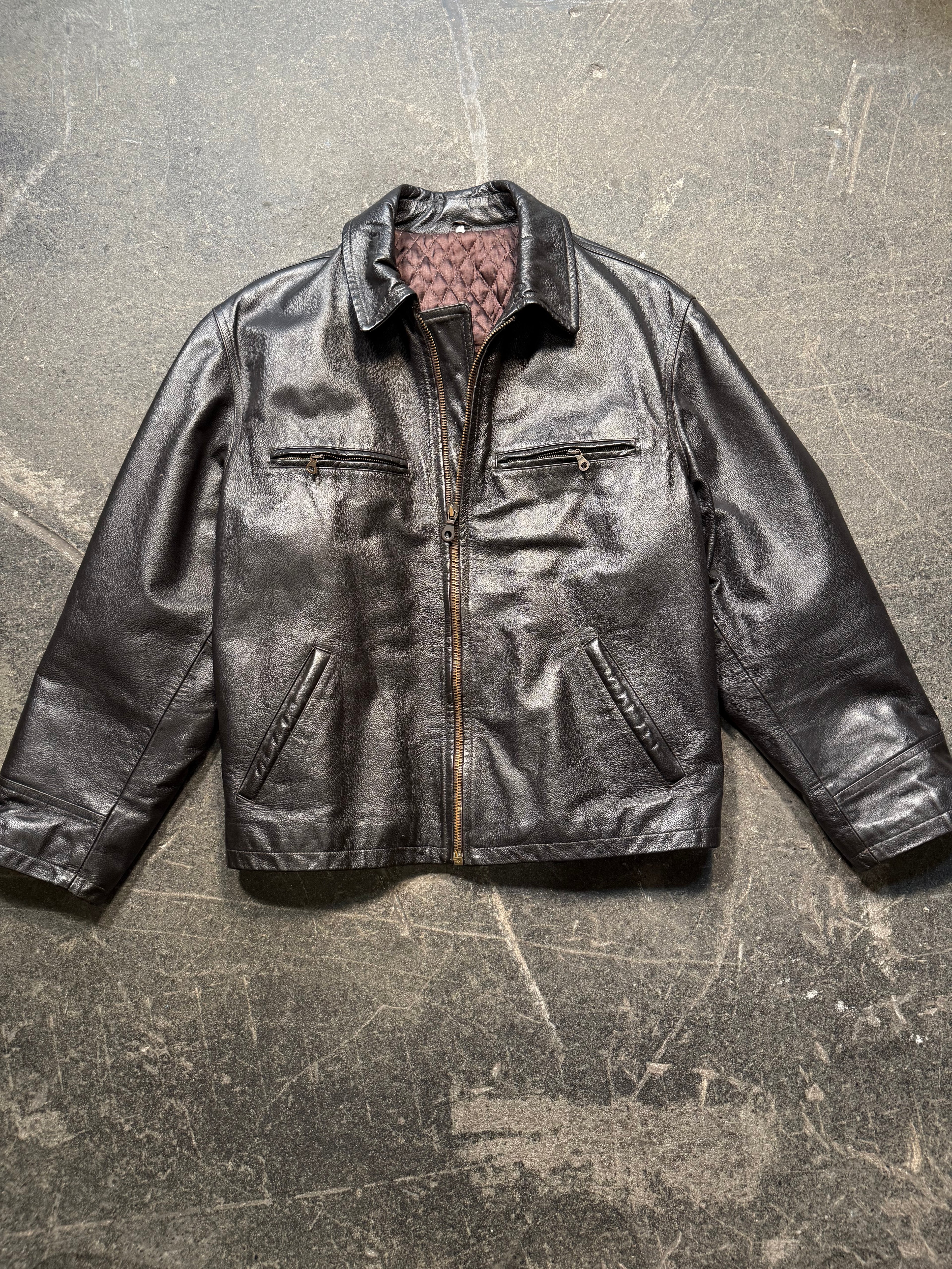 Vintage Lederjacke 90er | Vintage Leather Jacket 90's | M