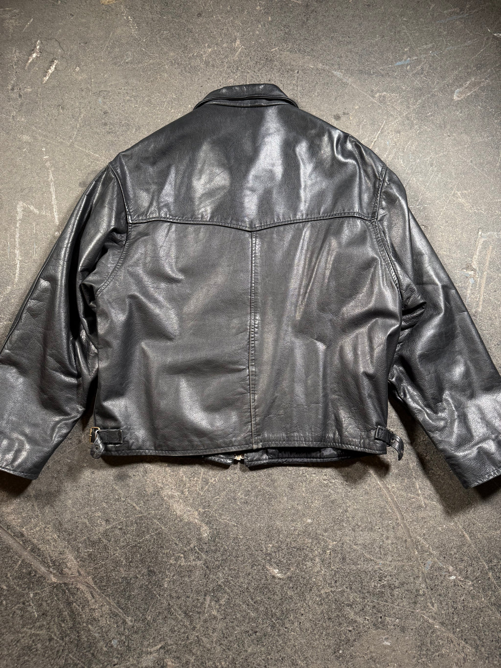 Vintage Aviator Lederjacke | Vintage Leather Jacket Aviator | used look | cropped fit | 80's / 90's | M