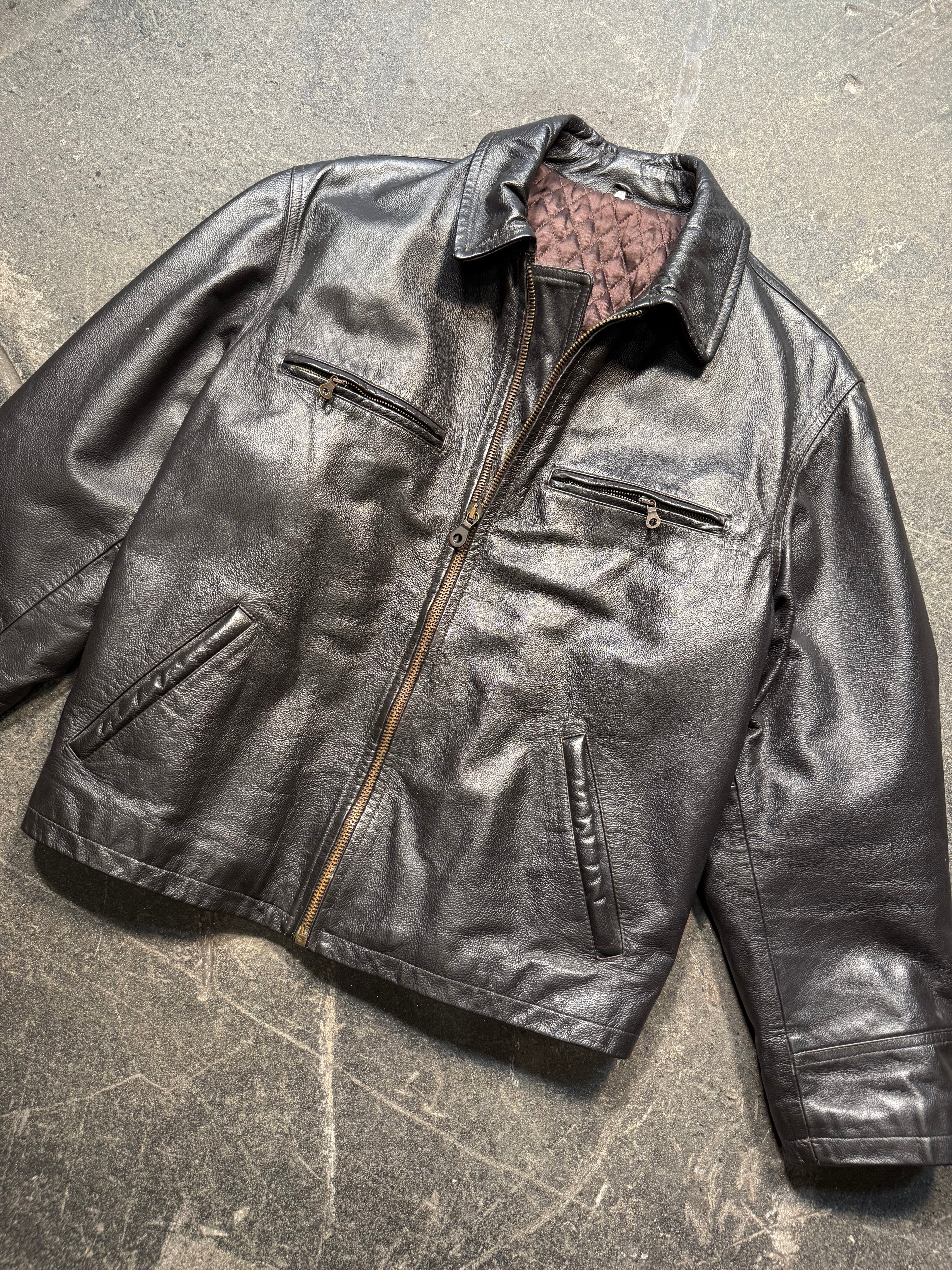 Vintage Lederjacke 90er | Vintage Leather Jacket 90's | M