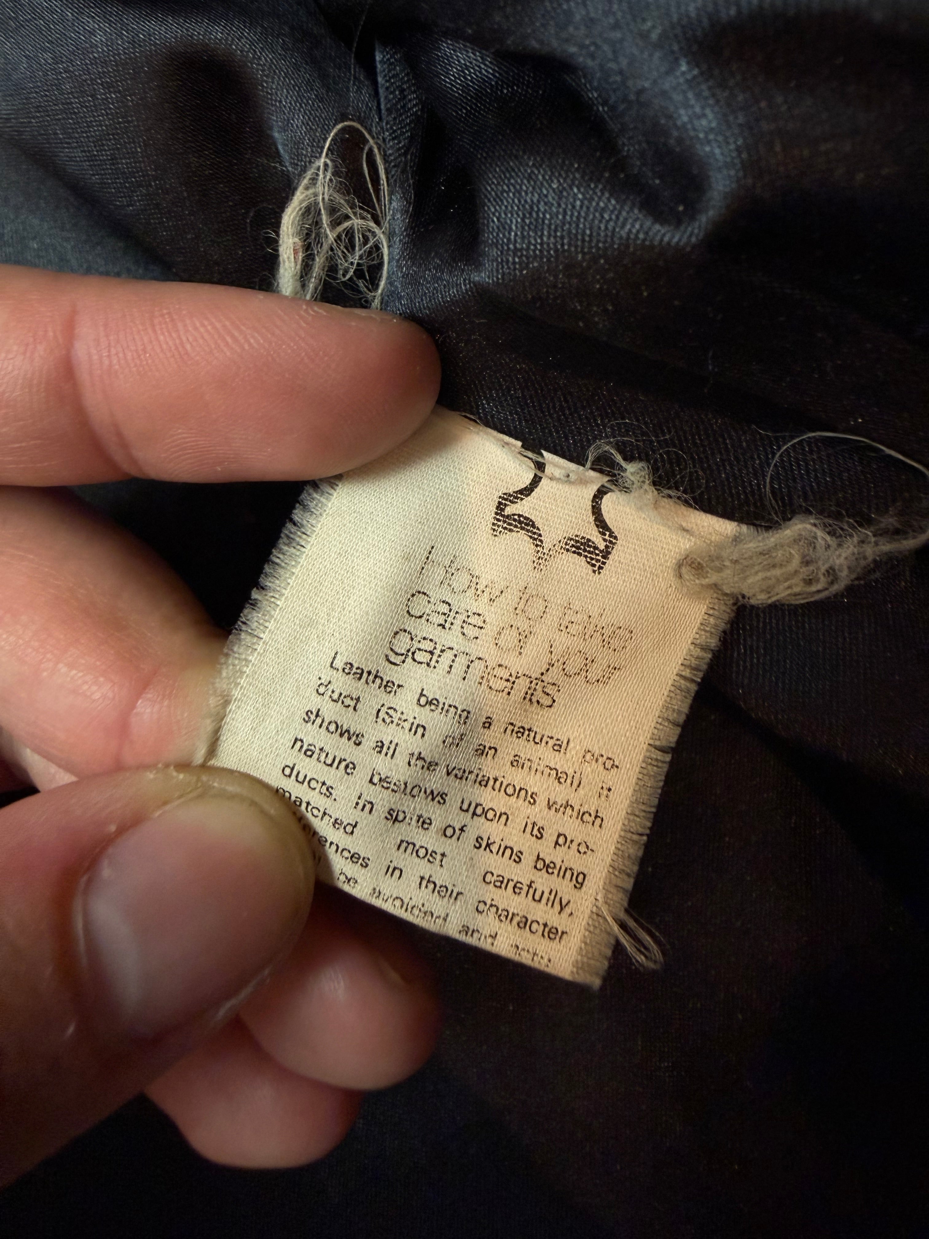 Vintage Biker Leather Jacket / used look / archive / 70's/80's | M