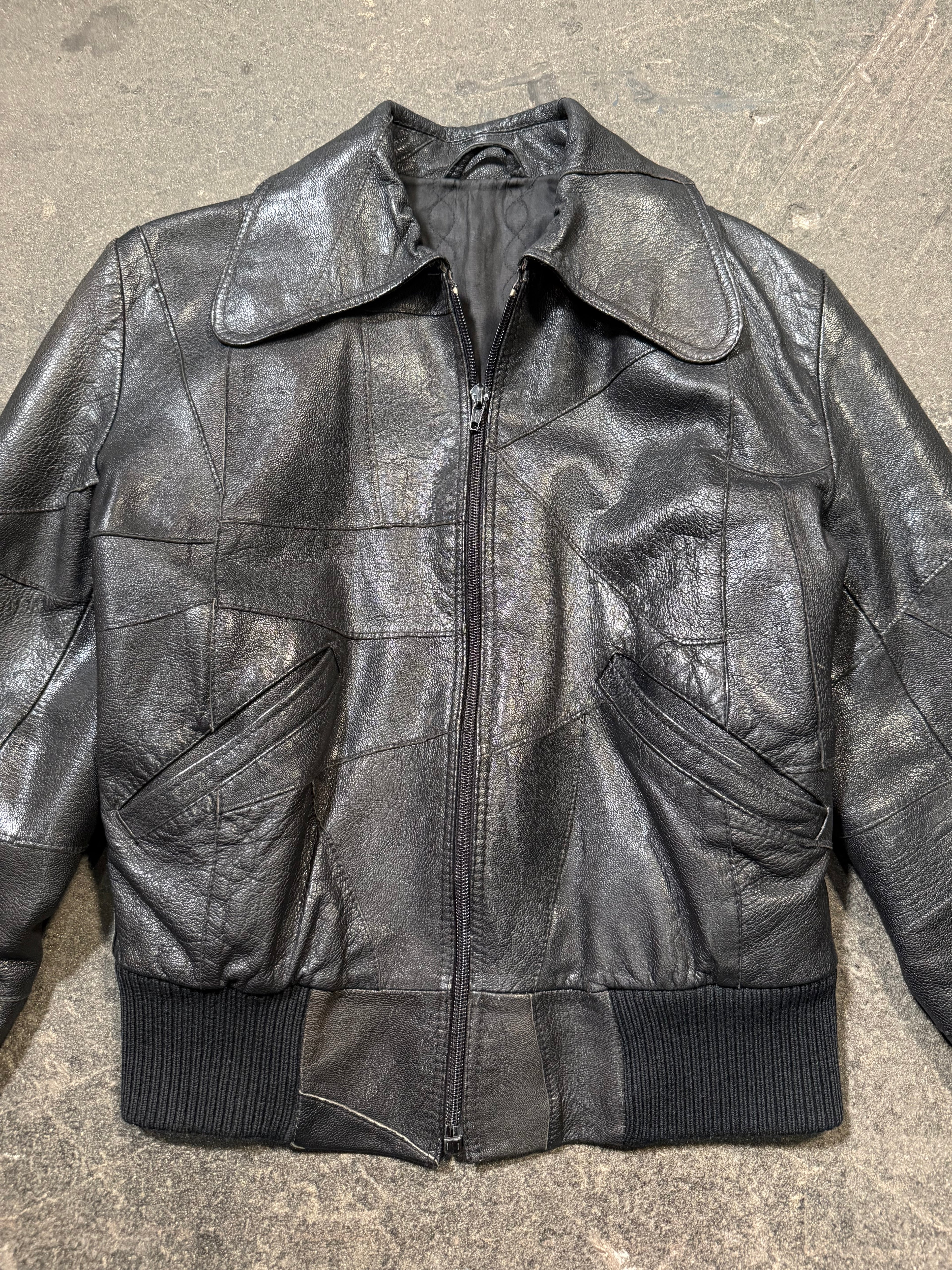 Vintage Lederjacke 70er | Vintage Leather Jacket 70's | M