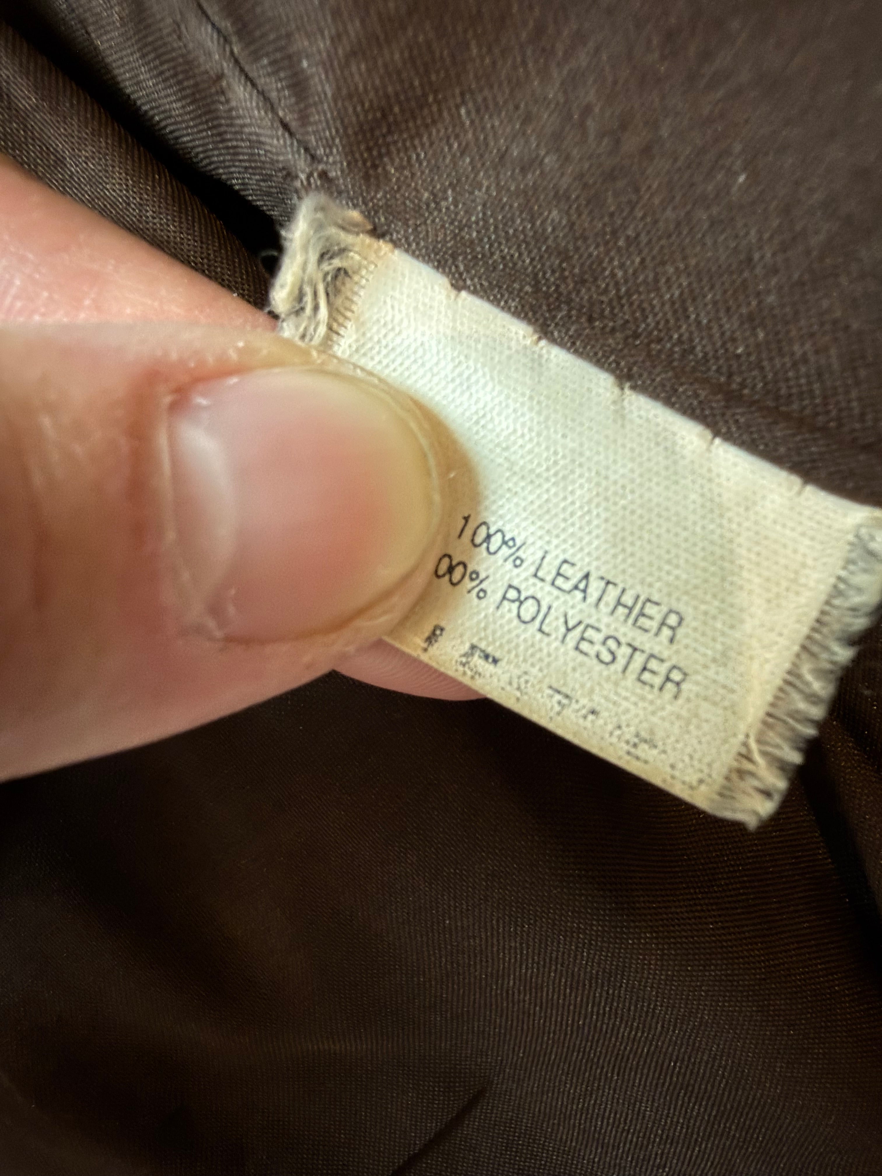 Vintage Leather Jacket Aviator / Vera Pelle / used look / cropped fit / 80's / 90's | M