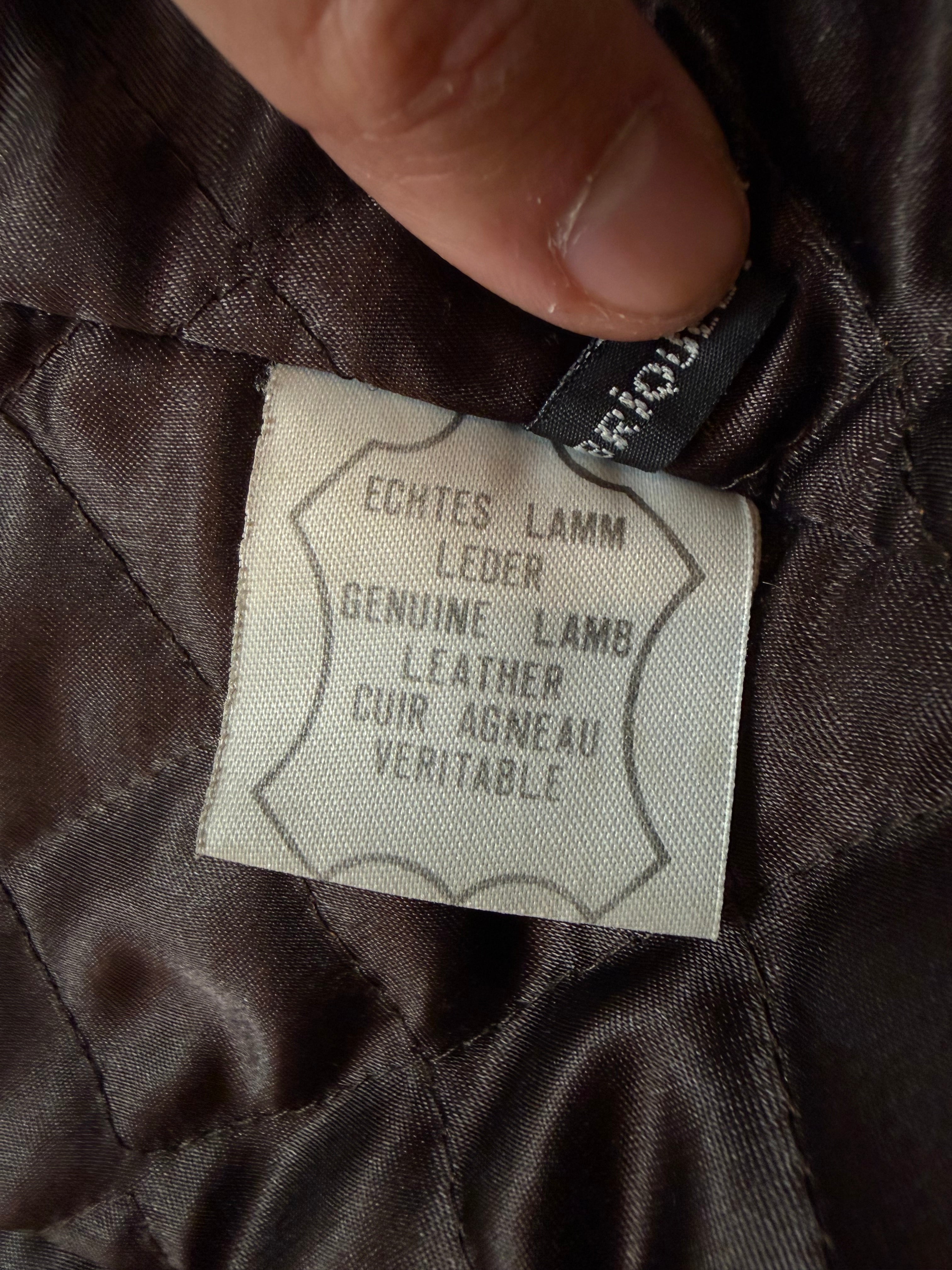 Vintage Biker Leather Jacket / used look / archive / 80's / 90's | M