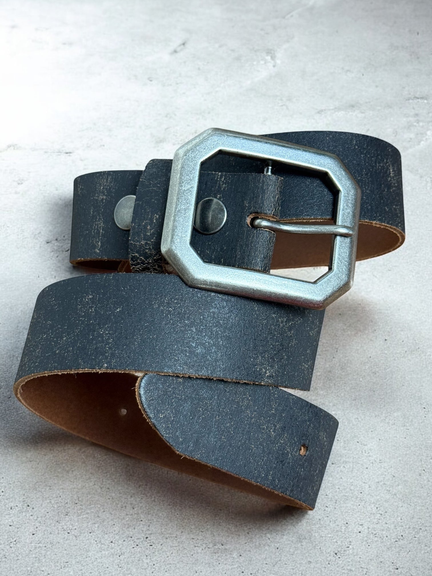 vintage leather belt | handmade