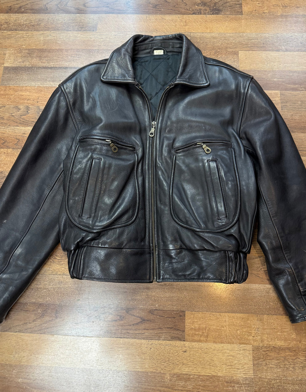 Vintage Lederjacke cropped fit / 80's / 90's | M