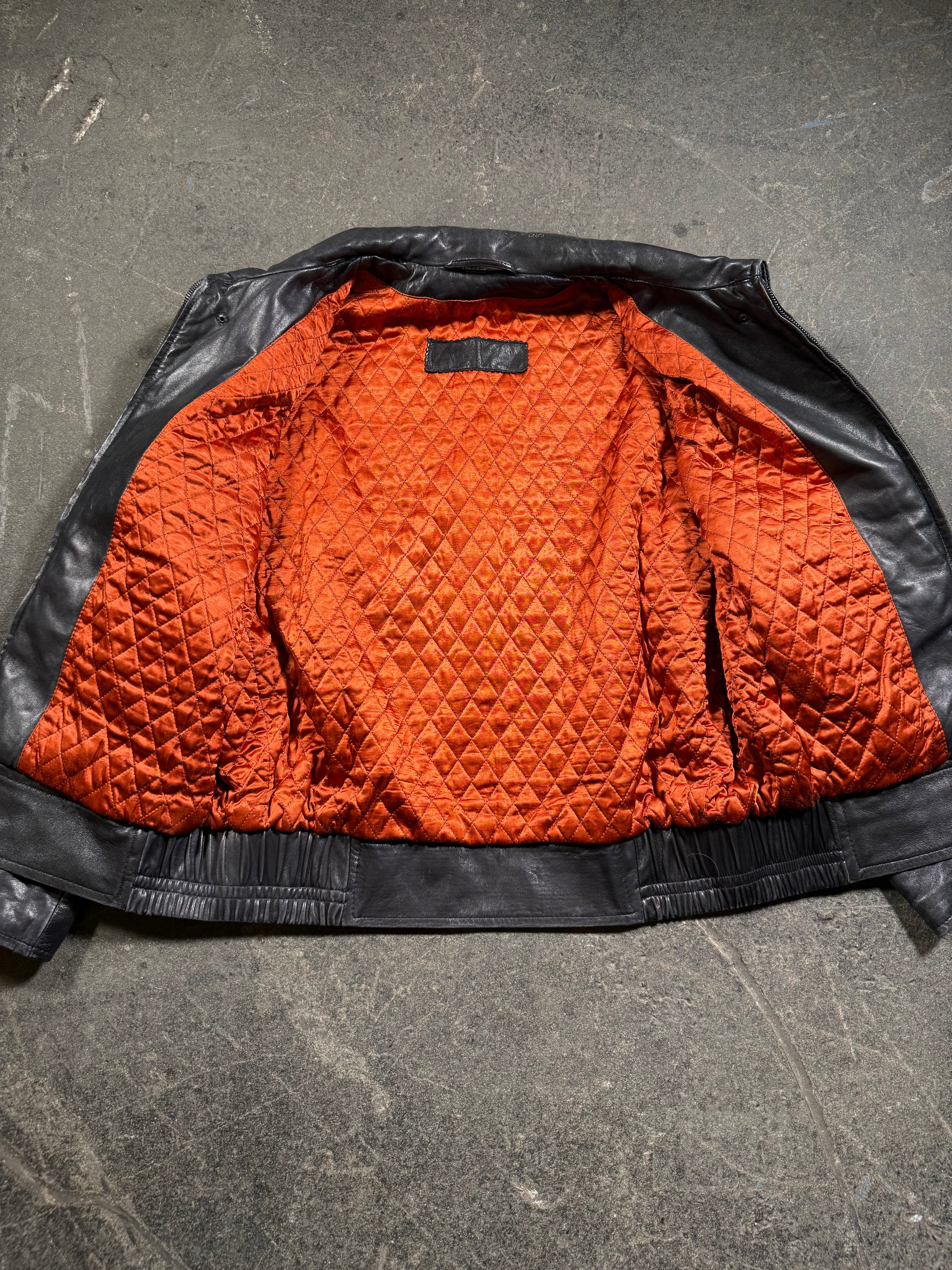 Vintage Lederjacke | Vintage Leather Jacket Aviator | cropped fit | 80's / 90's | M