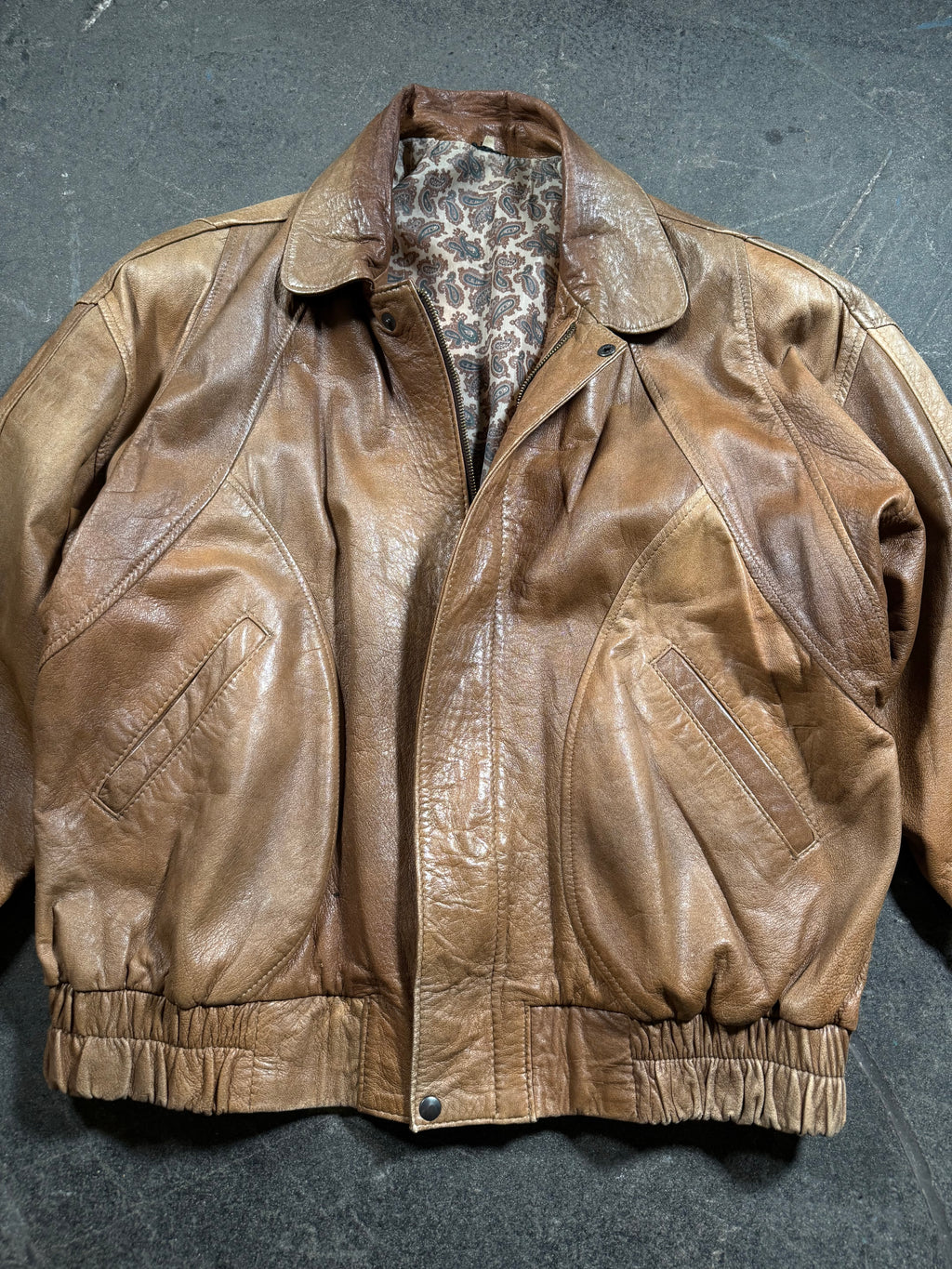 Vintage Leather Jacket | Vintage Leather Jacket Aviator | 80's / 90's | L