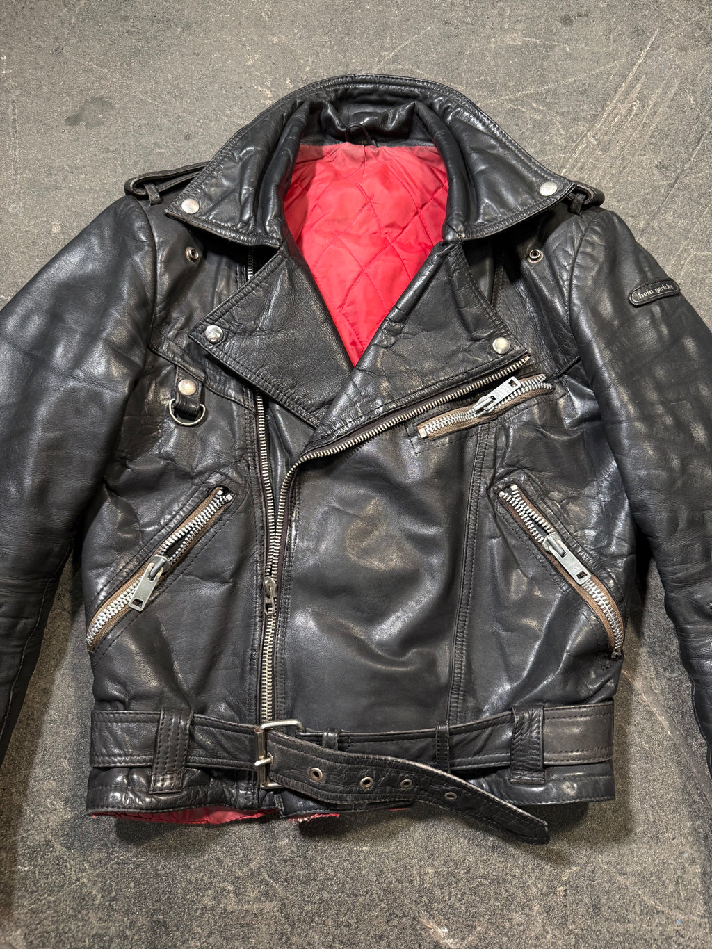 Vintage Hein Gericke Biker Lederjacke 80er | Vintage Hein Gericke Biker Leather Jacket 80's | M