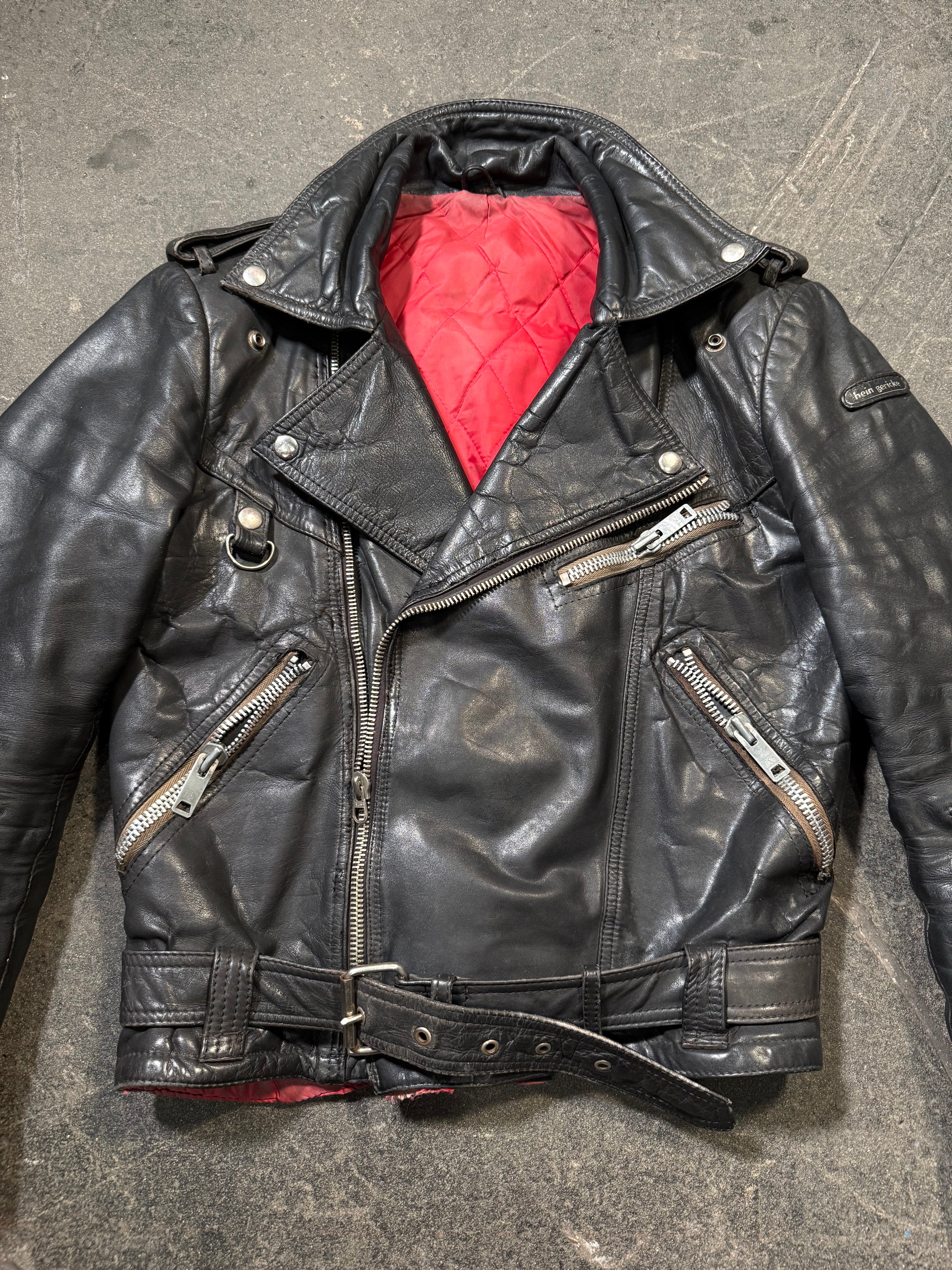 Vintage Hein Gericke Biker Lederjacke 80er | Vintage Hein Gericke Biker Leather Jacket 80's | M