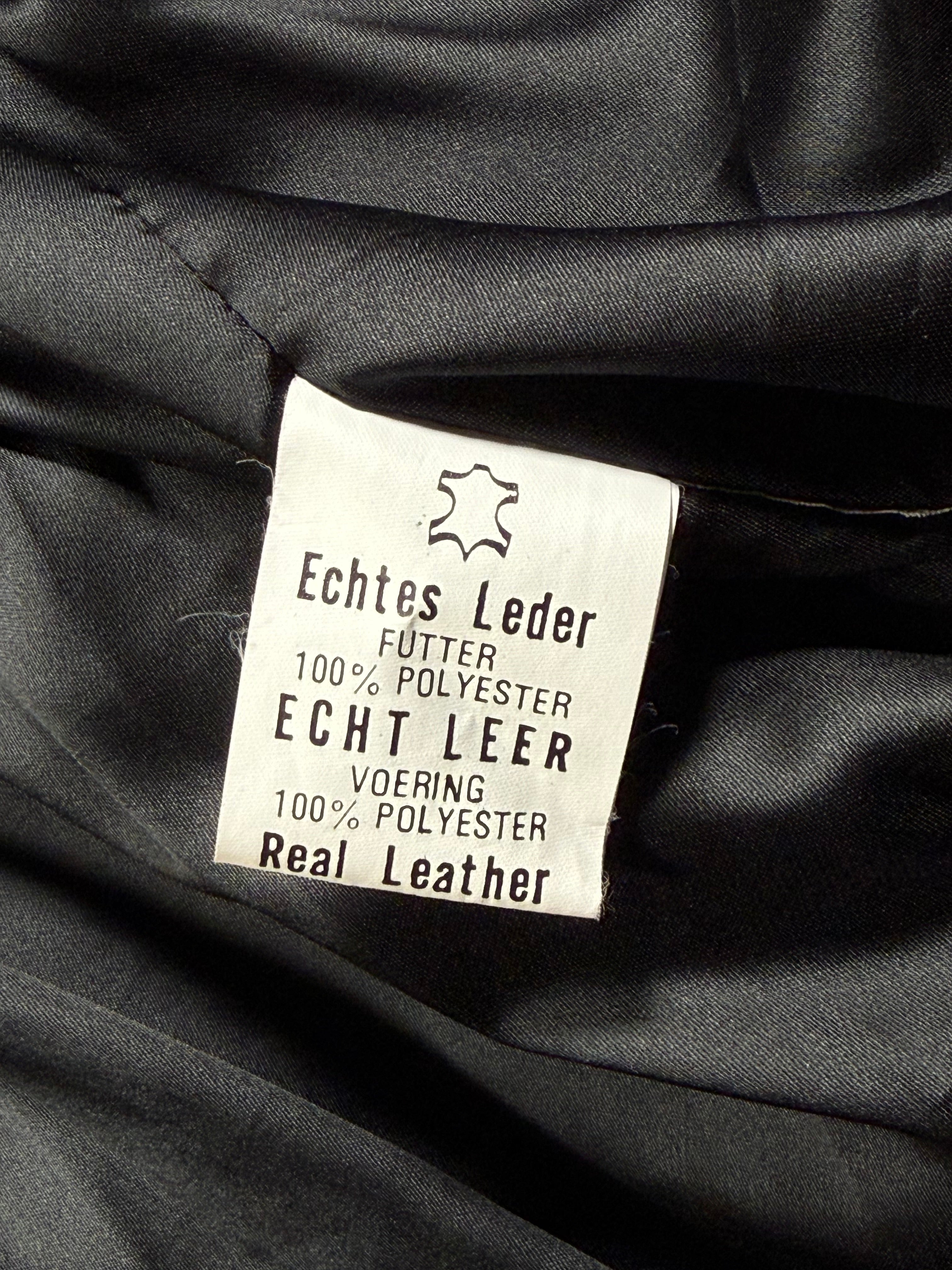 Vintage Lederjacke | Vintage Leather Jacket Aviator | cropped fit | 80's / 90's | M