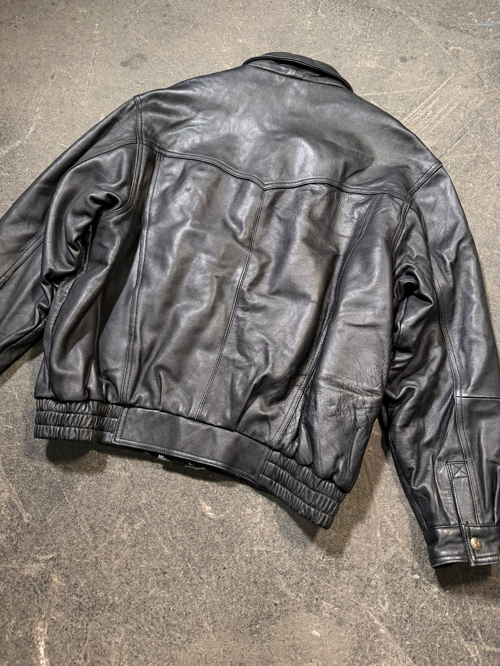 Vintage Lederjacke 80er l Vintage Leather Jacket Aviator 80's | L
