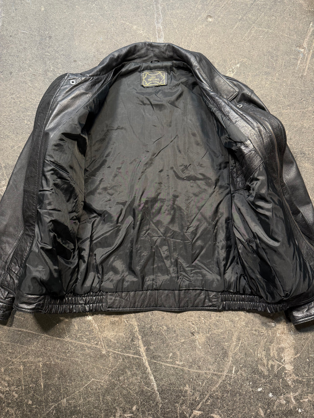 Vintage Aviator Lederjacke 80er | Vintage Leather Jacket 80's | L