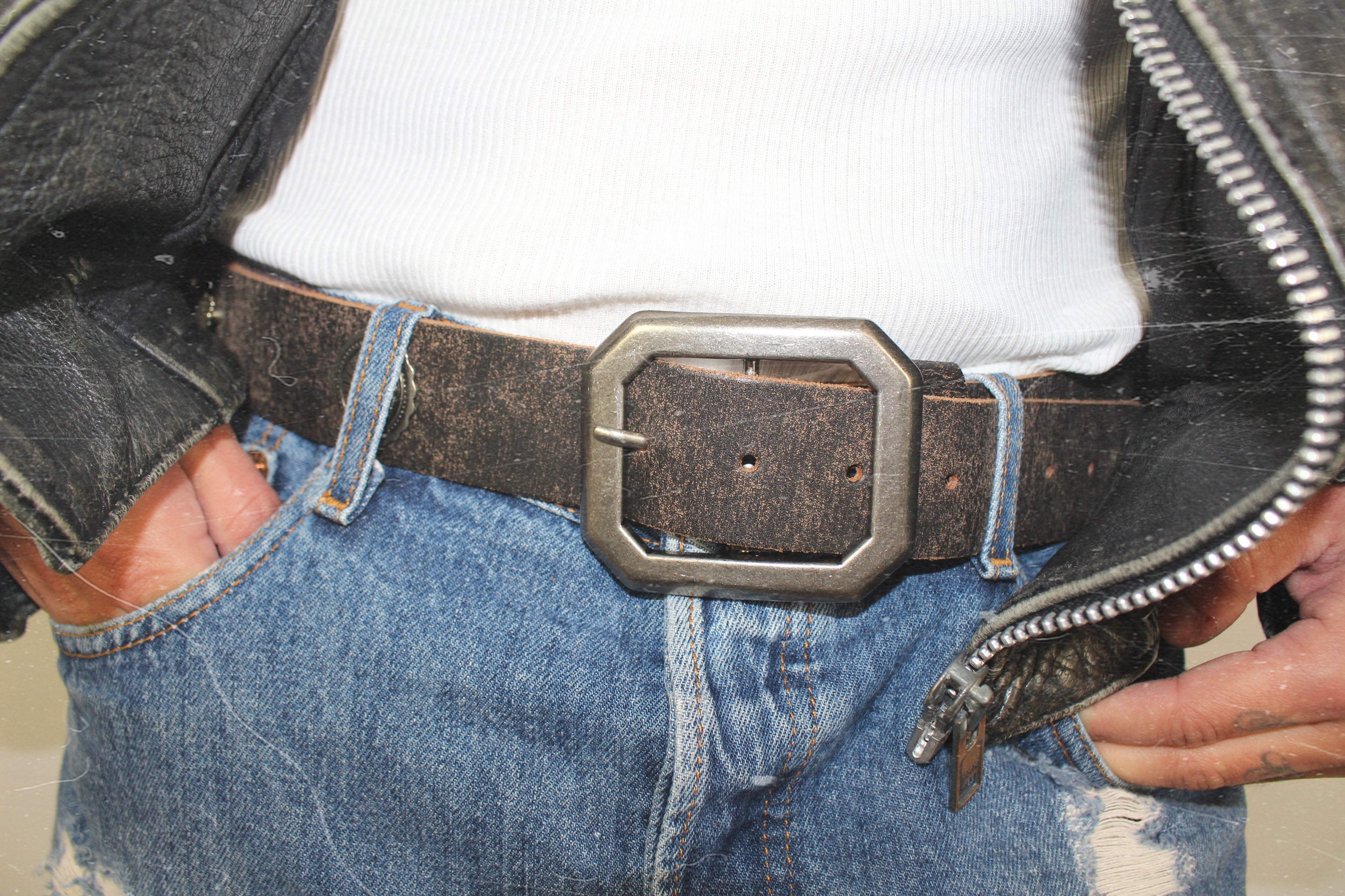 eagle concho leather belt | handmade | vintage look