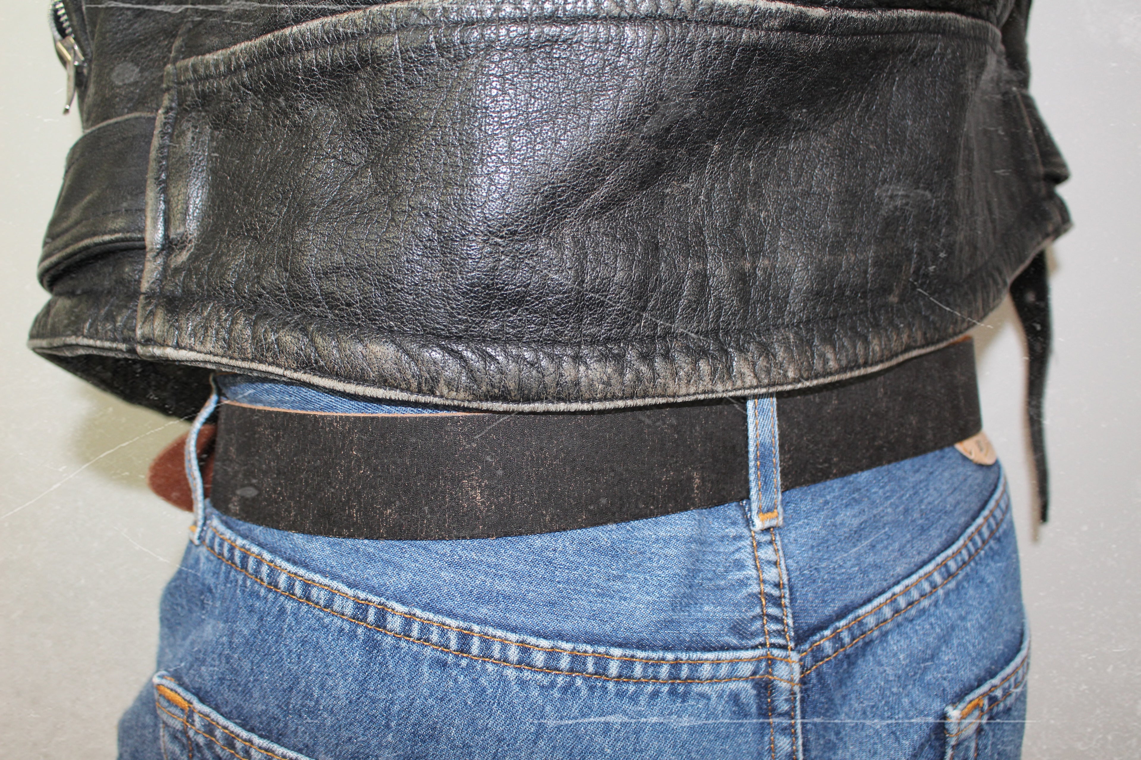 vintage leather belt | handmade