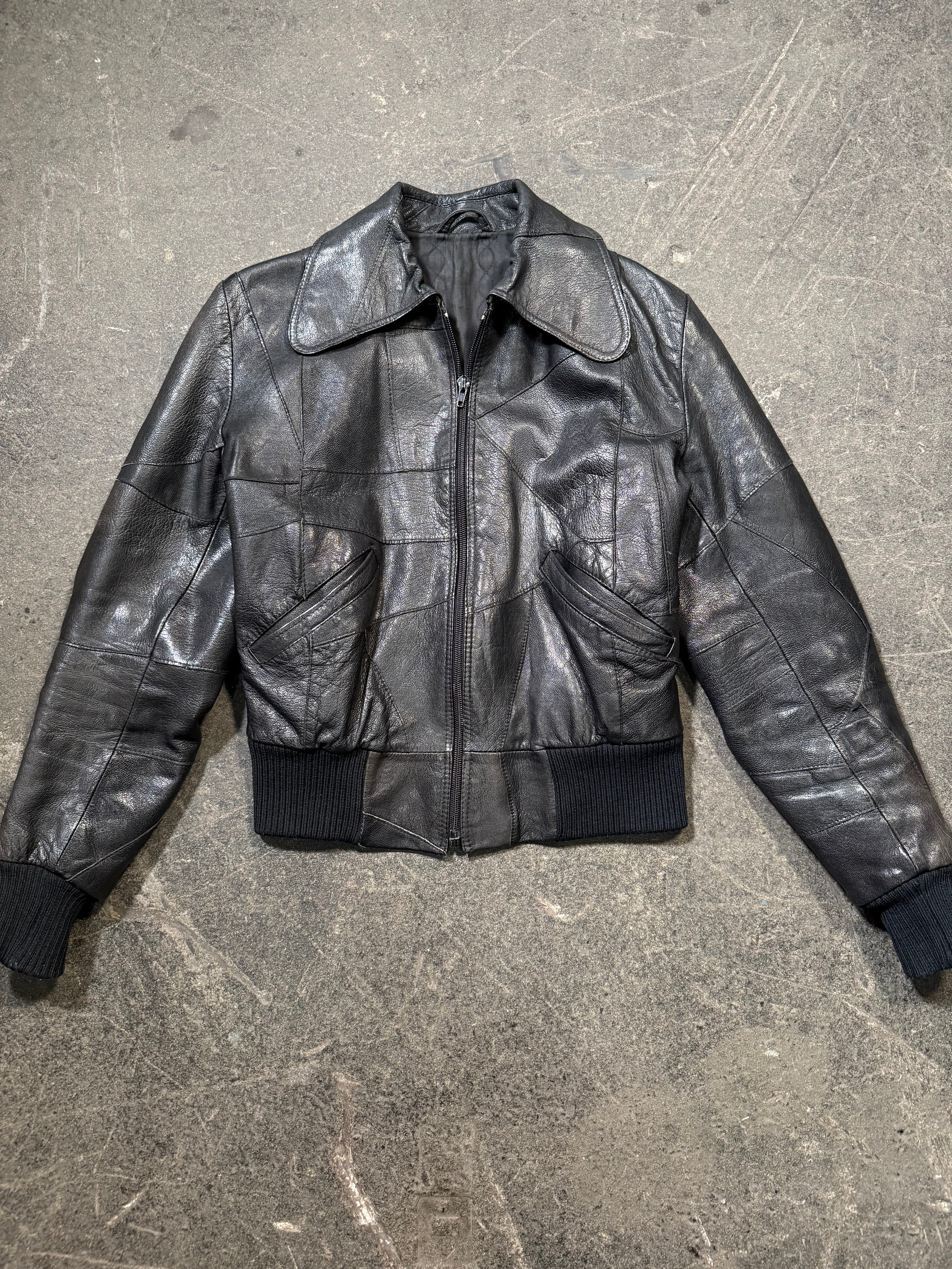 Vintage Lederjacke 70er | Vintage Leather Jacket 70's | M