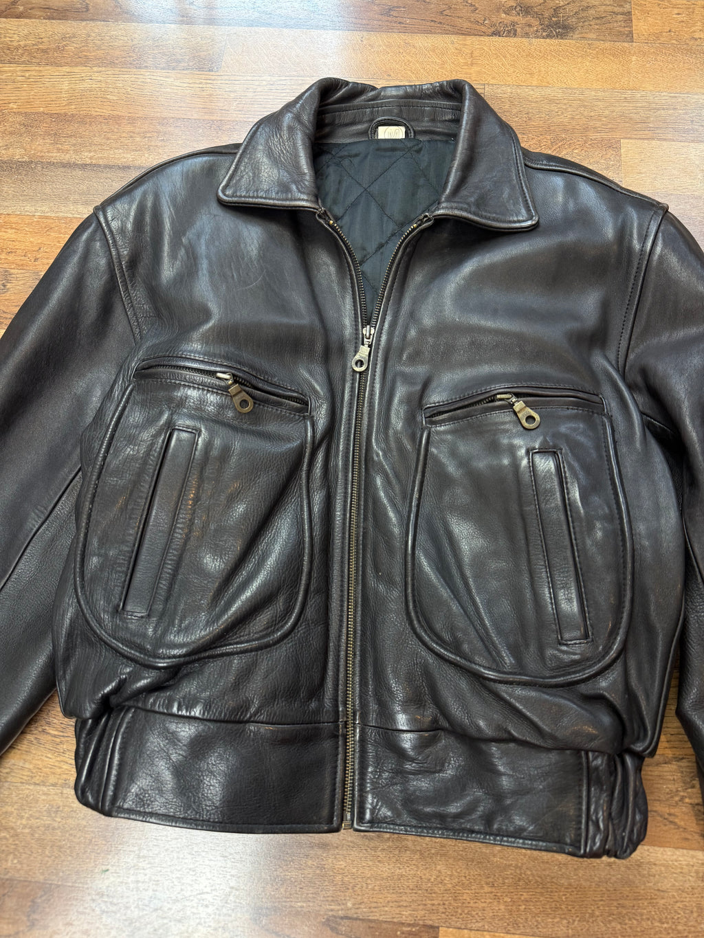 Vintage Lederjacke cropped fit / 80's / 90's | M