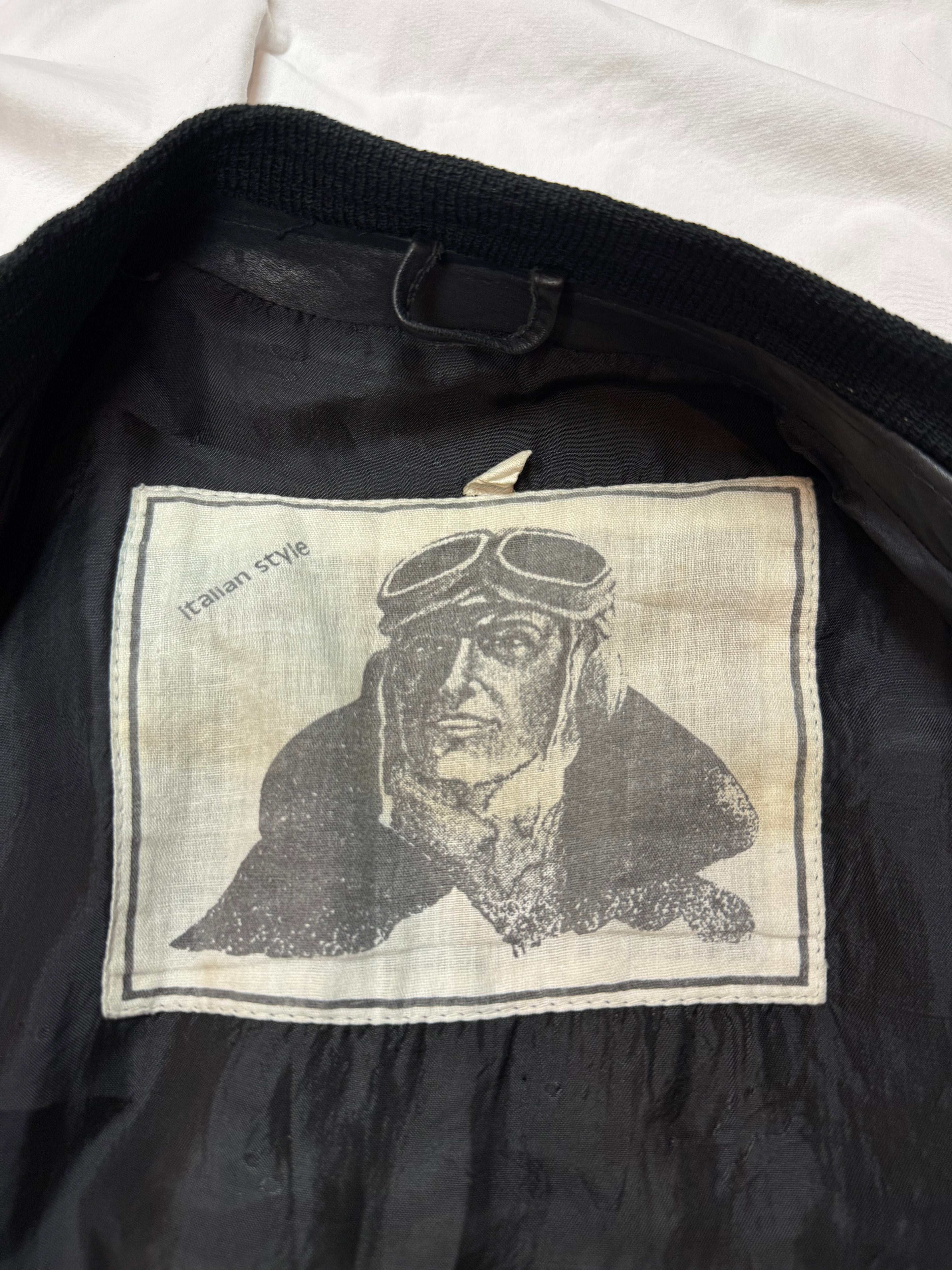 Vintage Leather Jacket Aviator / Bomberjacke cropped fit / 80's / 90's | M