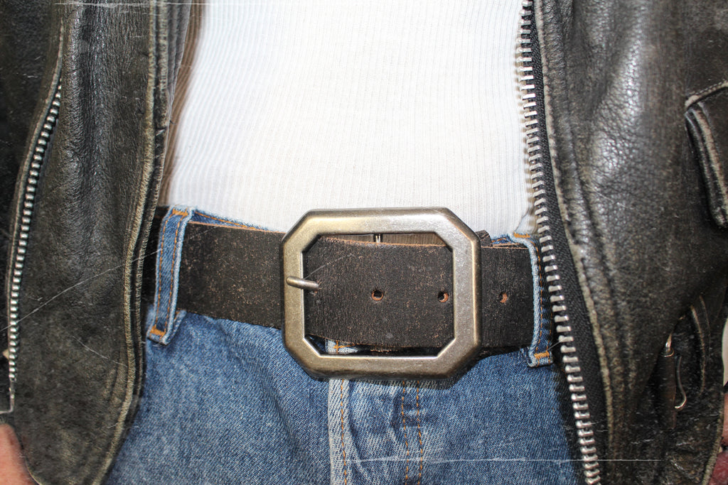 vintage leather belt | handmade